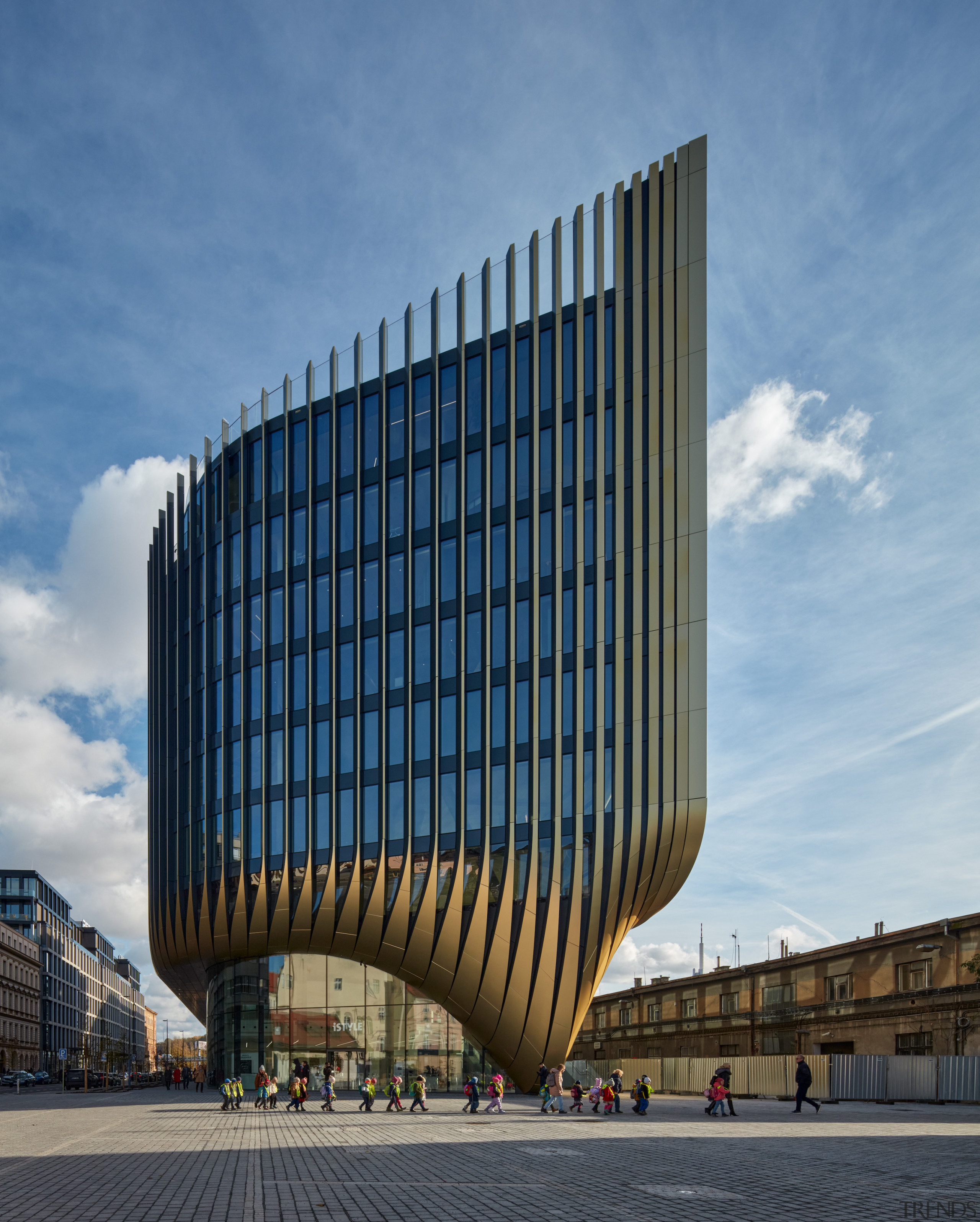 With its facades now complete, the Masaryčka building 