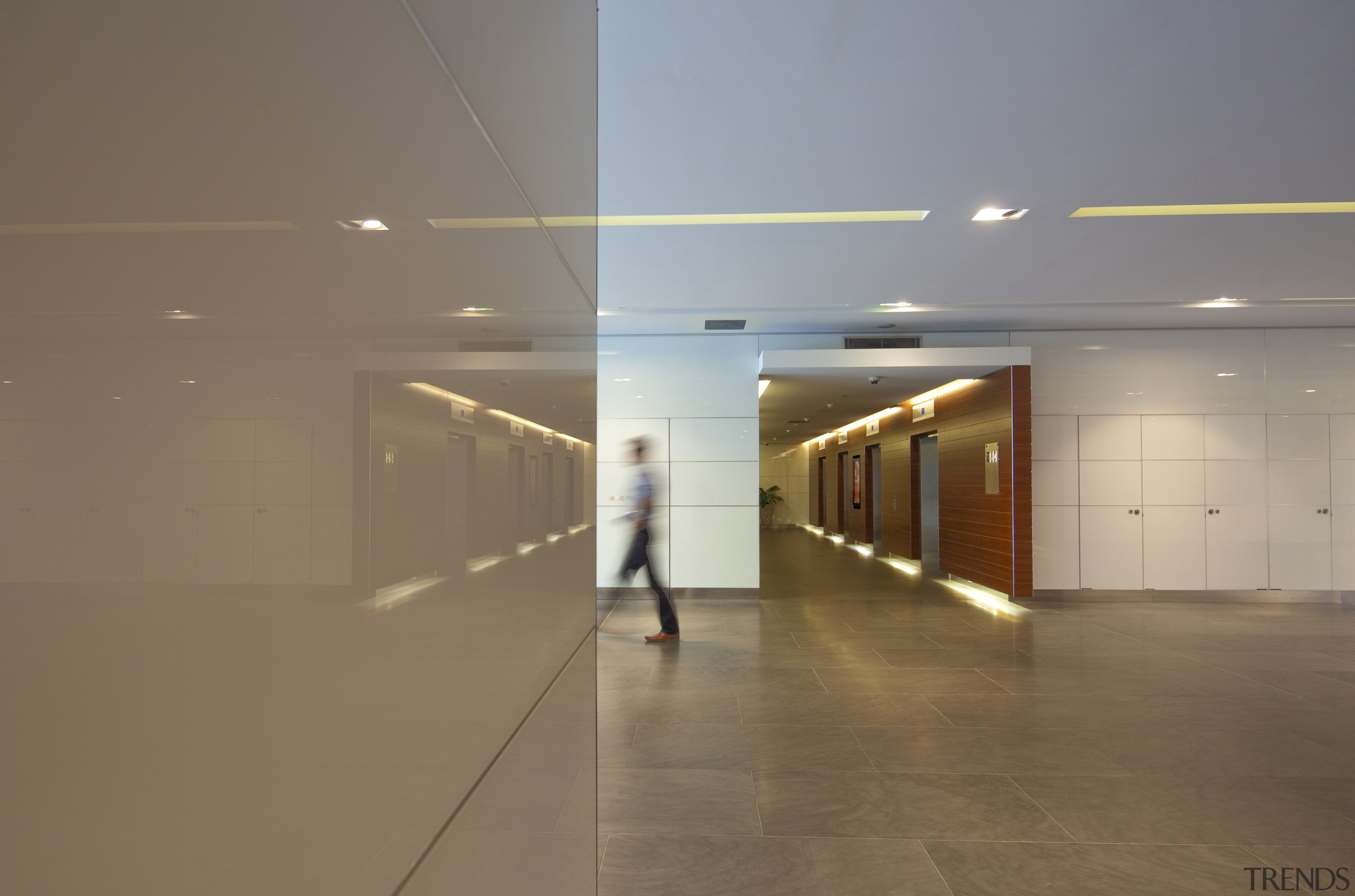 View of lobby space for 175 Liverpool Street architecture, ceiling, floor, flooring, interior design, tourist attraction, brown, gray