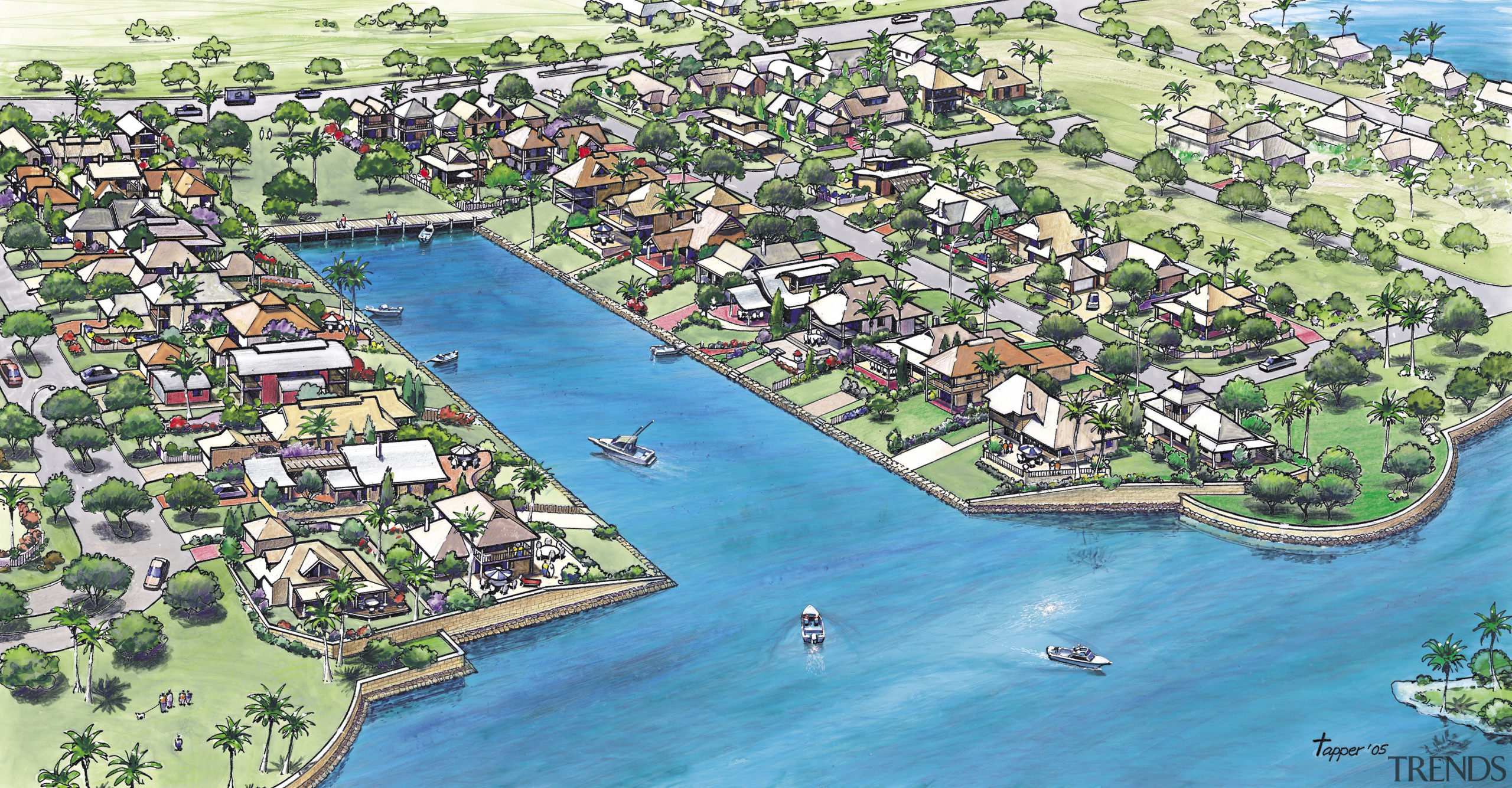 View of the Carnarvon doreshore in Gascoyne which aerial photography, bay, bird's eye view, inlet, leisure, resort, resort town, tourism, water, water resources, waterway, teal