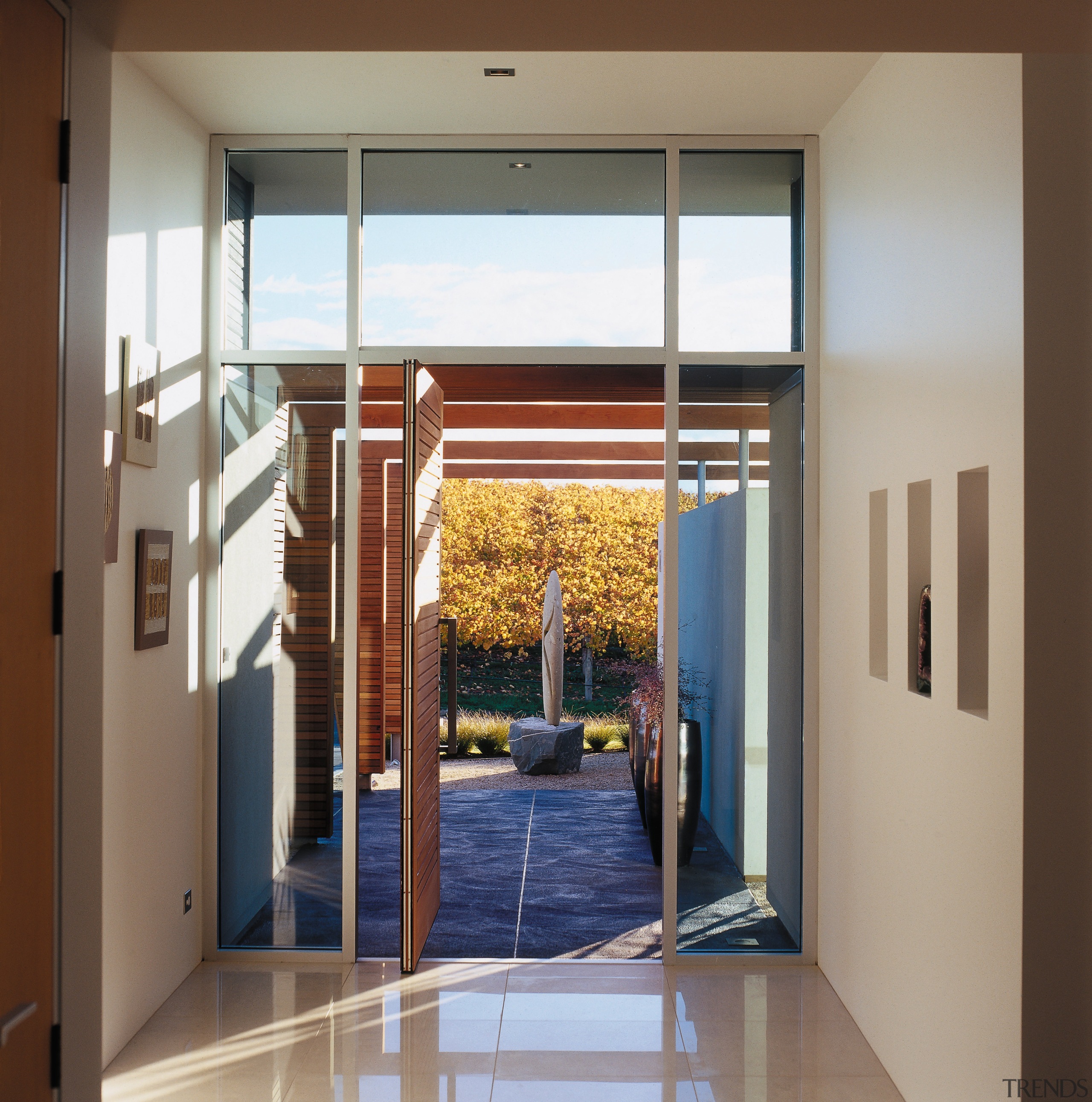 A view of a home by Novak &amp; architecture, daylighting, door, glass, house, interior design, real estate, window, brown, gray