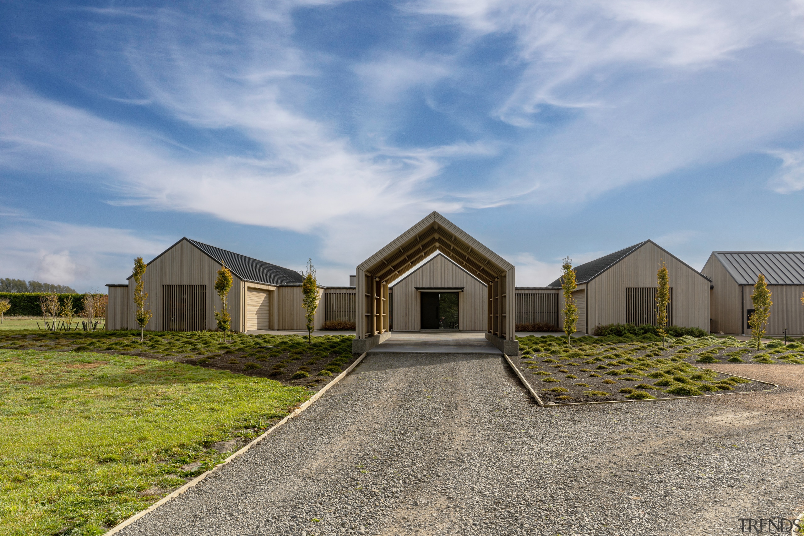 The roof not only protects but also complements 