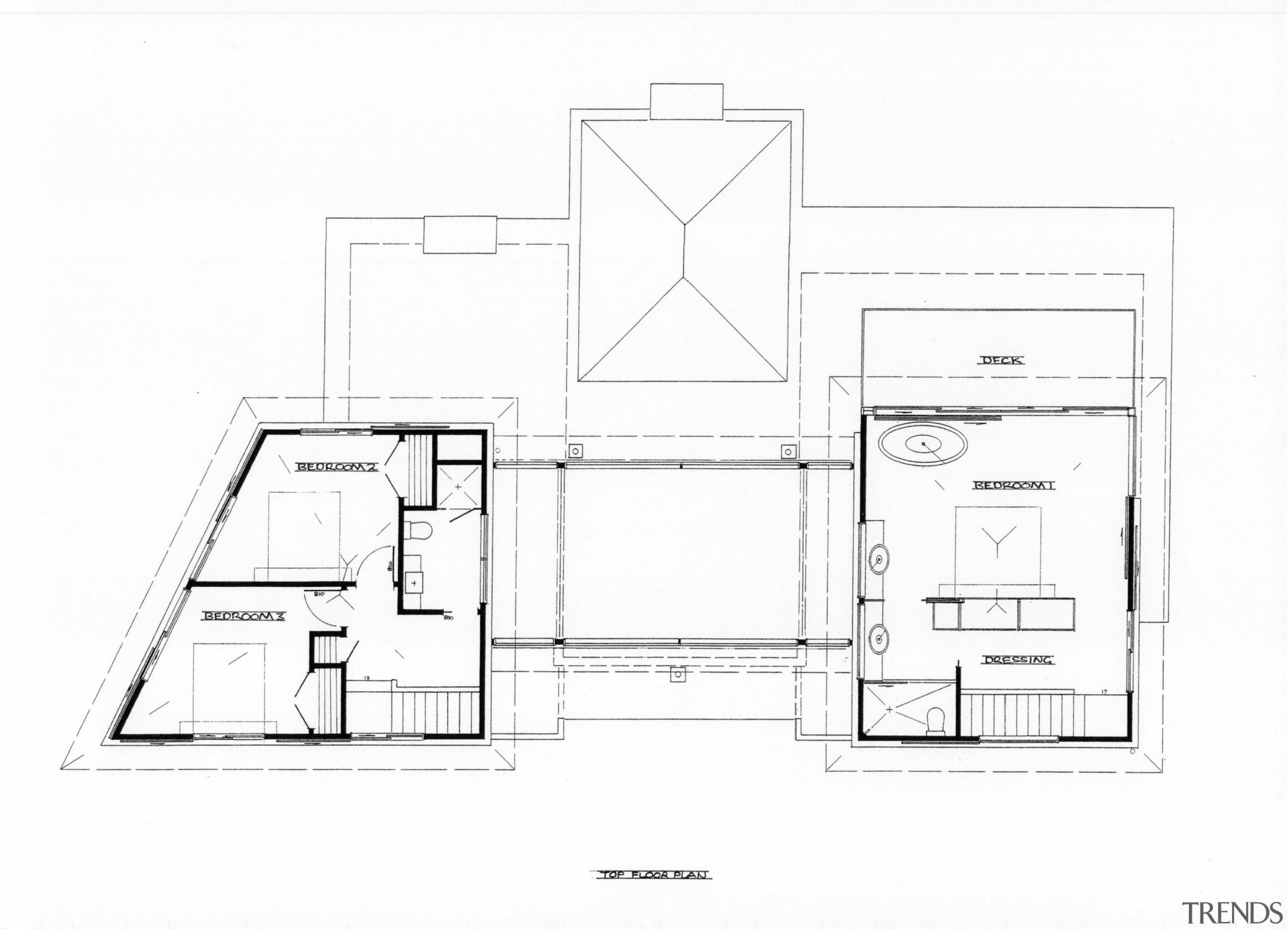 View of plans for bach. - View of angle, architecture, area, black and white, design, diagram, drawing, elevation, floor plan, line, pattern, plan, product, product design, schematic, square, structure, white