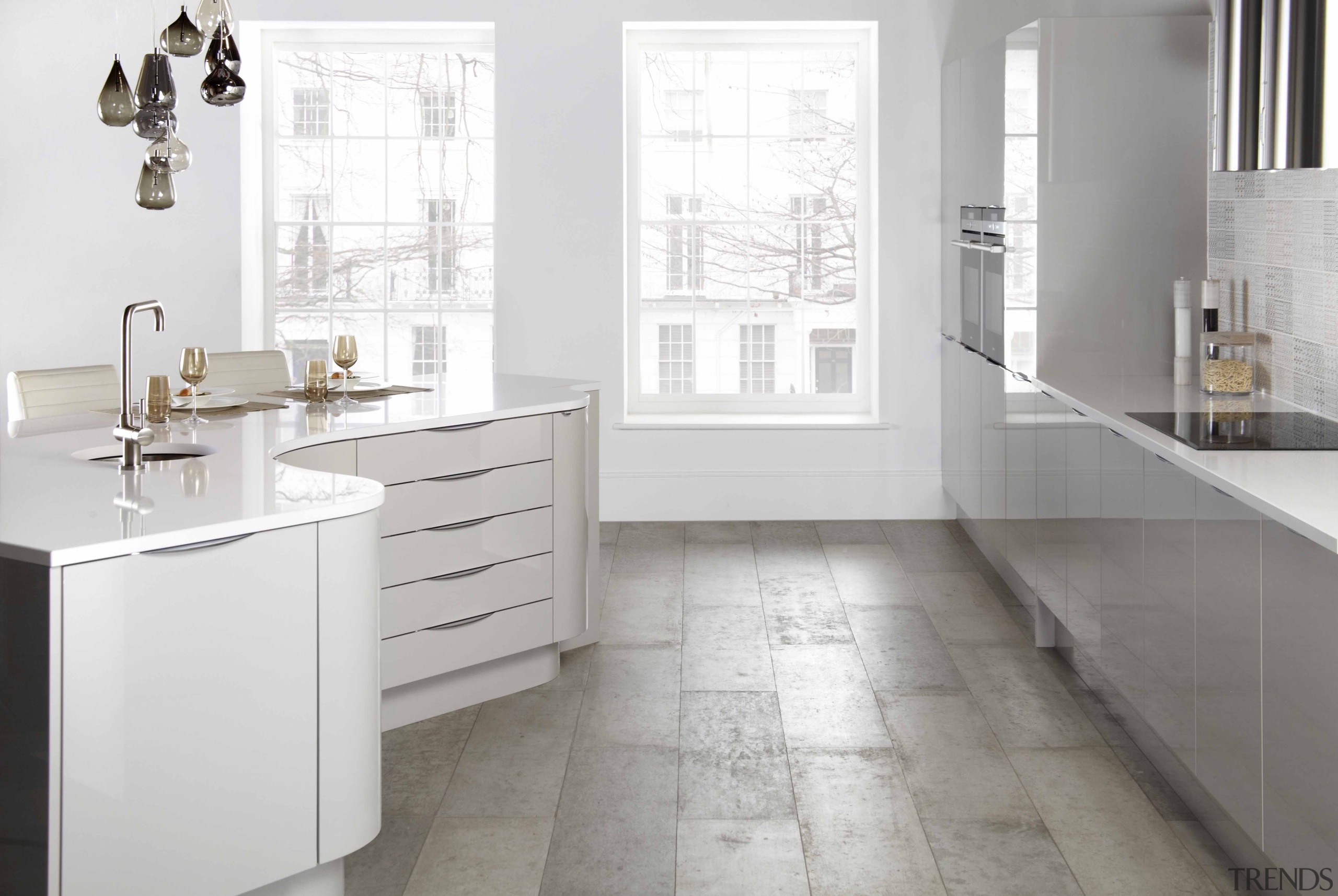 Circle kitchen - Circle kitchen - bathroom | bathroom, bathroom accessory, bathroom cabinet, cabinetry, countertop, cuisine classique, floor, flooring, furniture, home, interior design, kitchen, laminate flooring, room, sink, tap, tile, wood flooring, white, gray