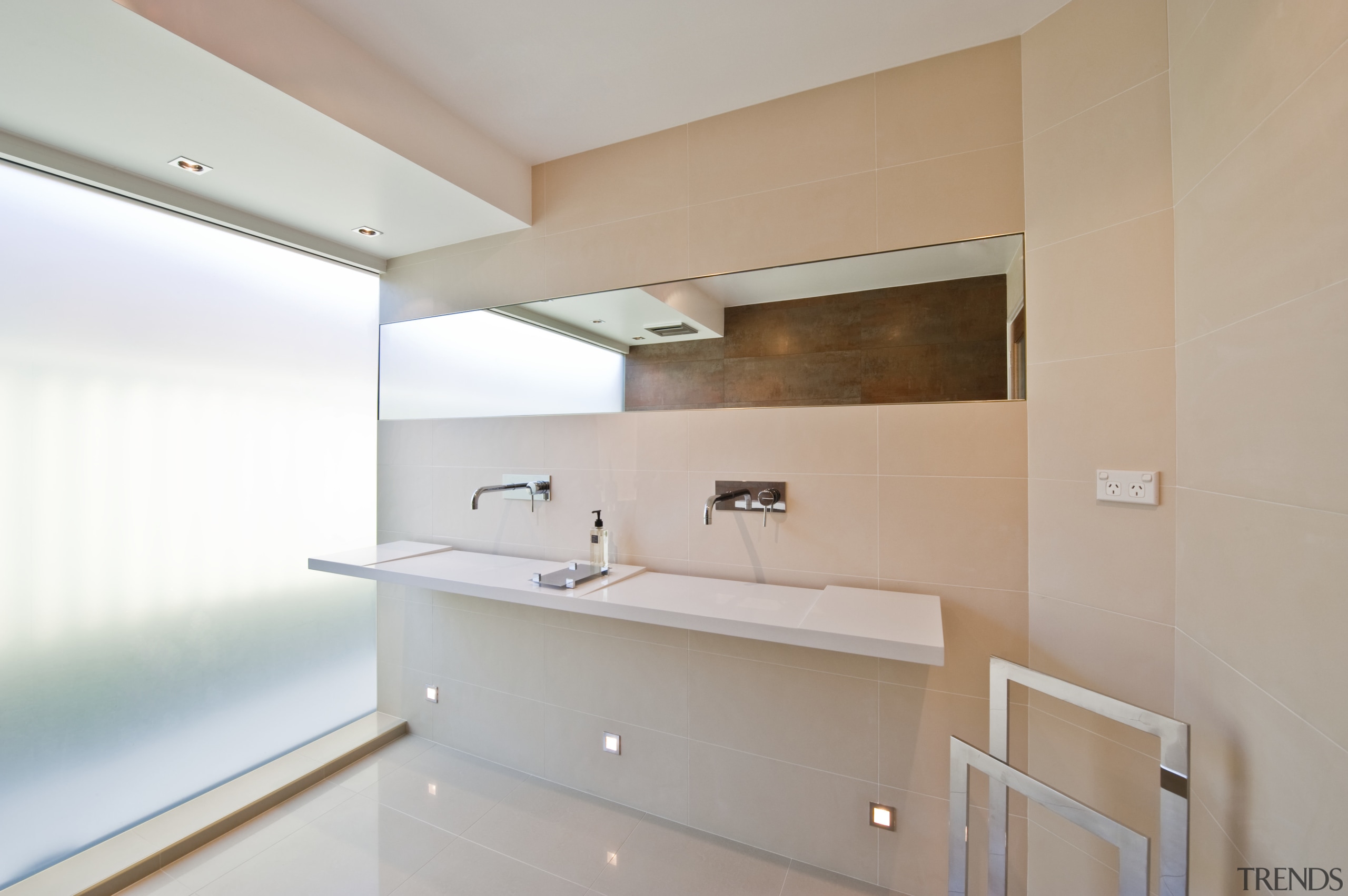 View of home theater powder room designed by apartment, architecture, home, house, interior design, kitchen, property, real estate, room, gray, white