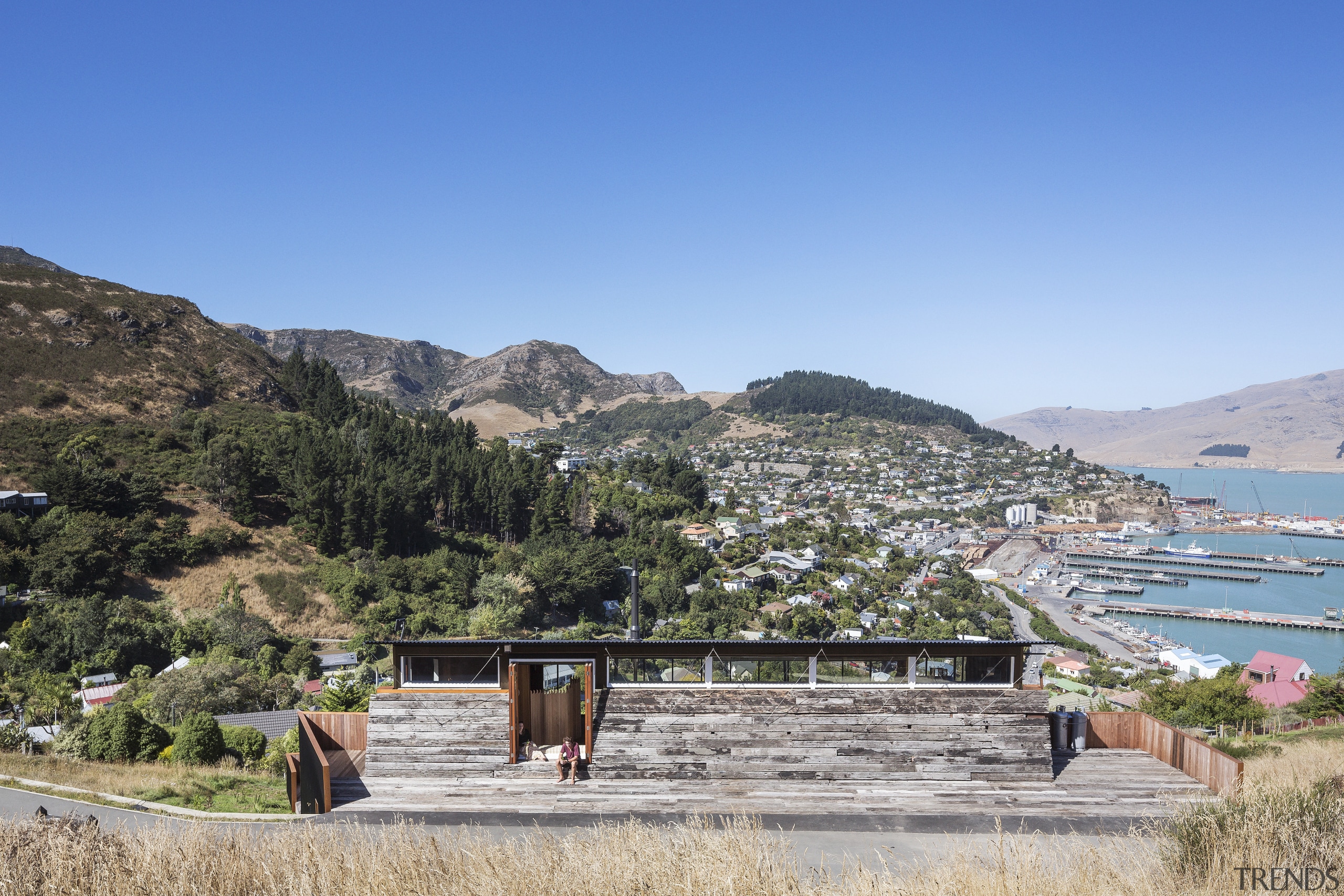 At one with the landscape  the exterior bay, coast, mountain, sea, sky, tourism, water, teal