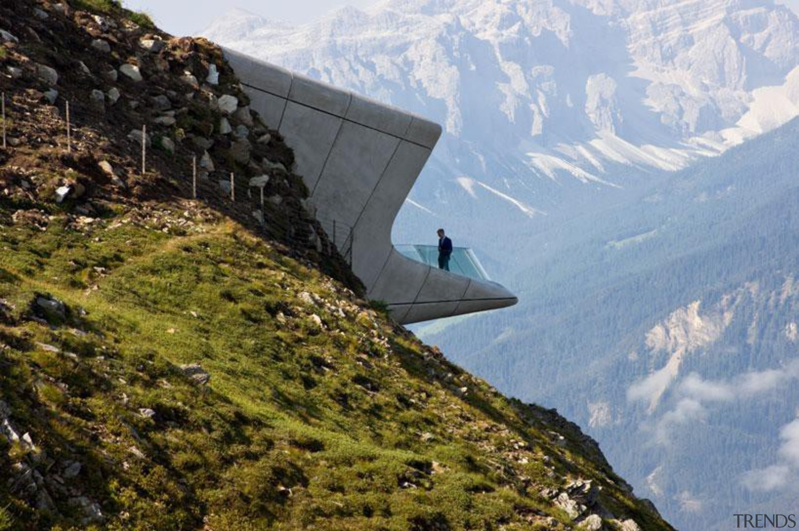 Farewell to Dame Zaha Hadid - Messner Mountain alps, fell, fjord, glacial landform, hill station, mountain, mountain pass, mountain range, ridge, sky, terrain, gray, brown