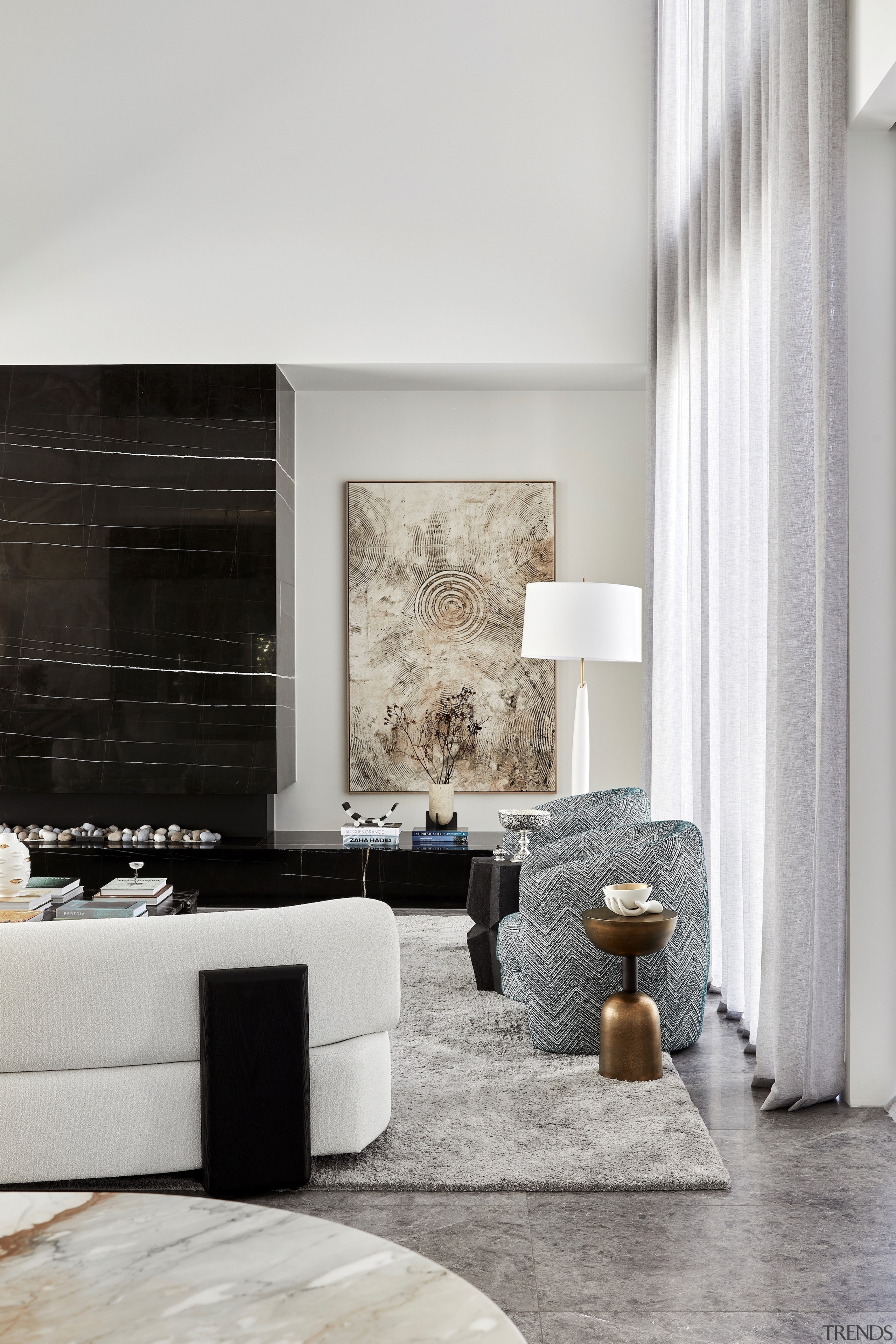 Looking through the linked living spaces. - Floating 
