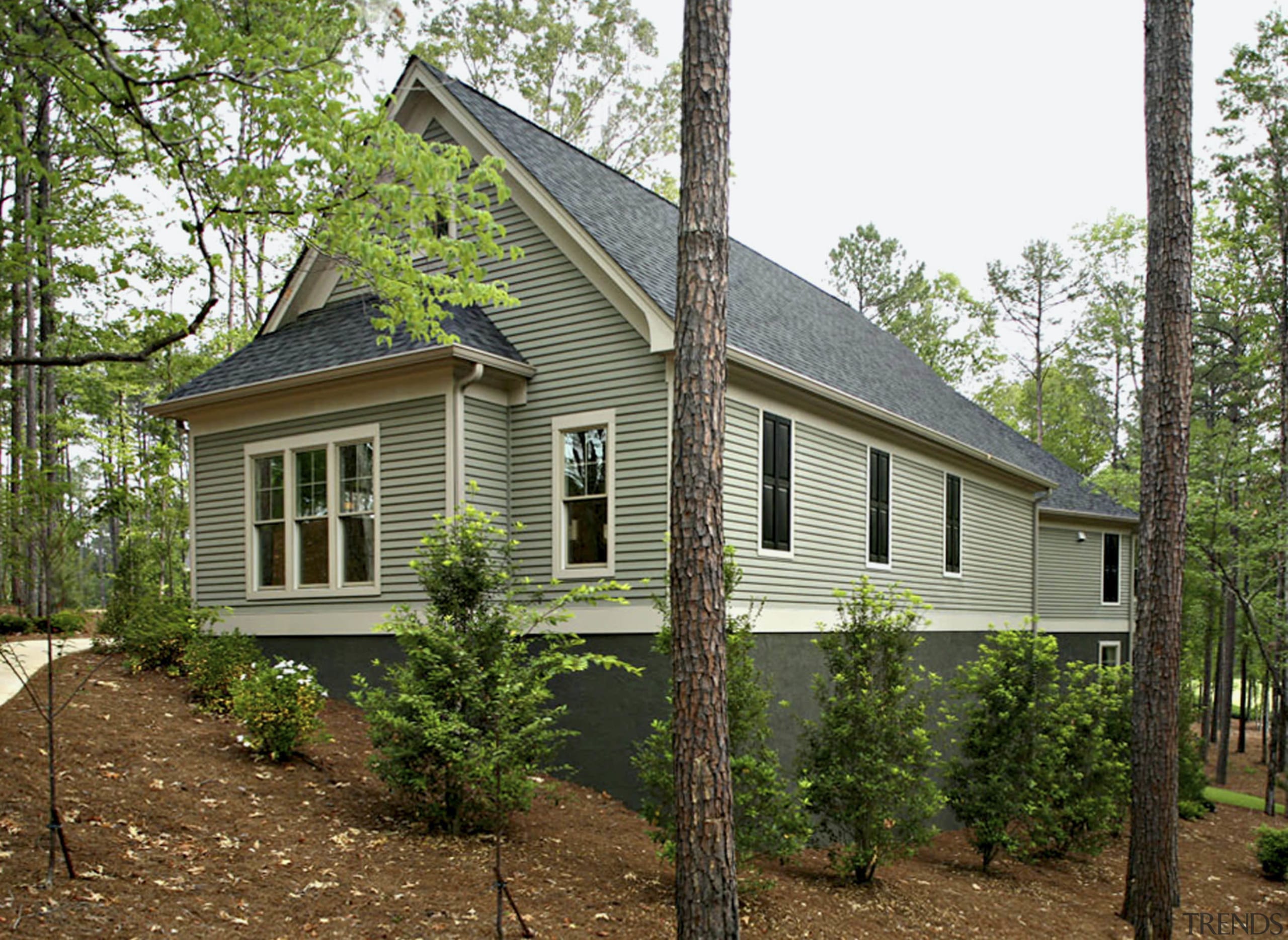 View of Artisan by James Hardie - View cottage, estate, facade, farmhouse, home, house, plant, property, real estate, siding, tree, brown, green