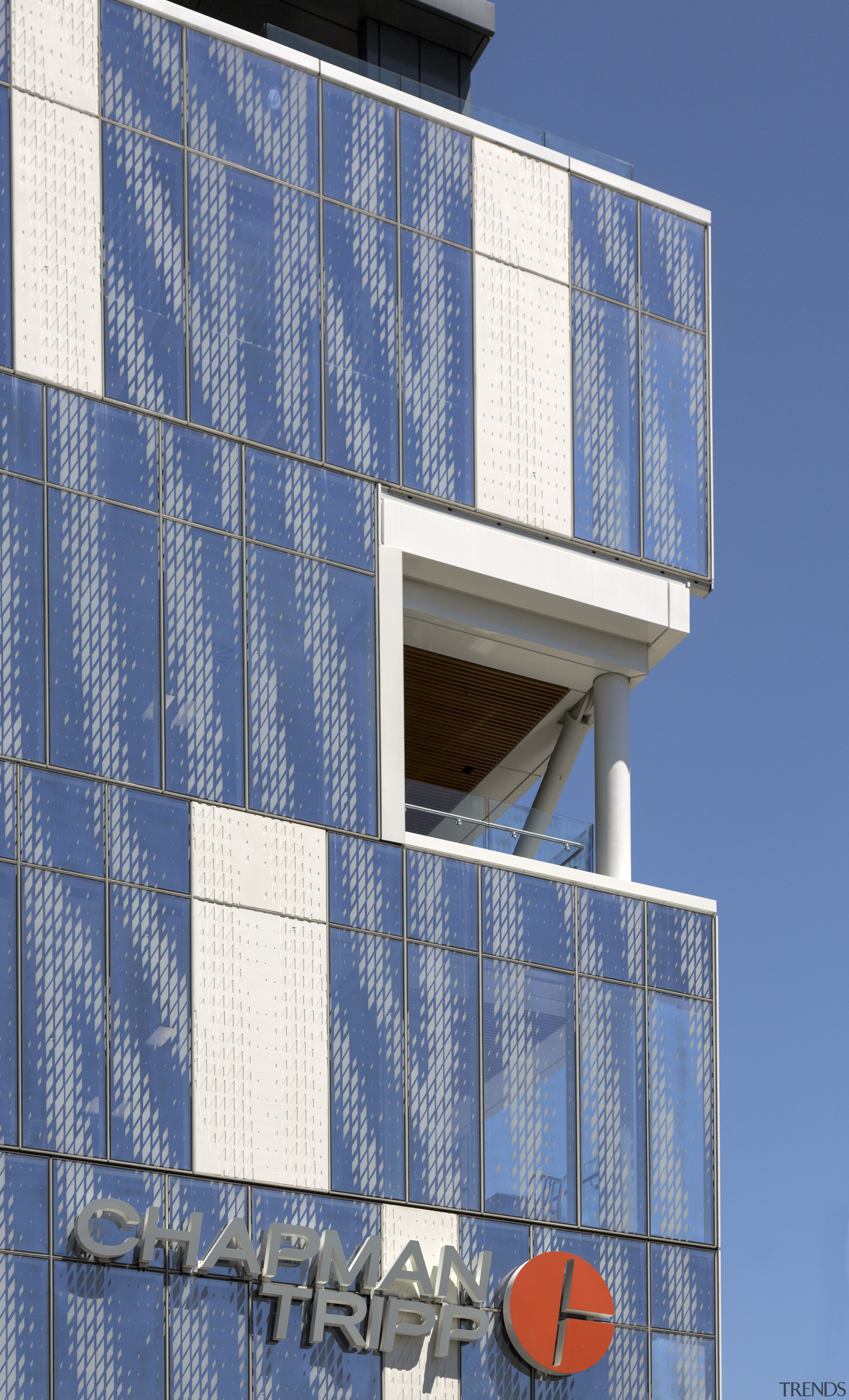 The facade on the PwC Centre by Warren architecture, building, commercial building, corporate headquarters, daylighting, daytime, facade, headquarters, house, line, metropolitan area, sky, skyscraper, structure, tower block, urban area, window, blue