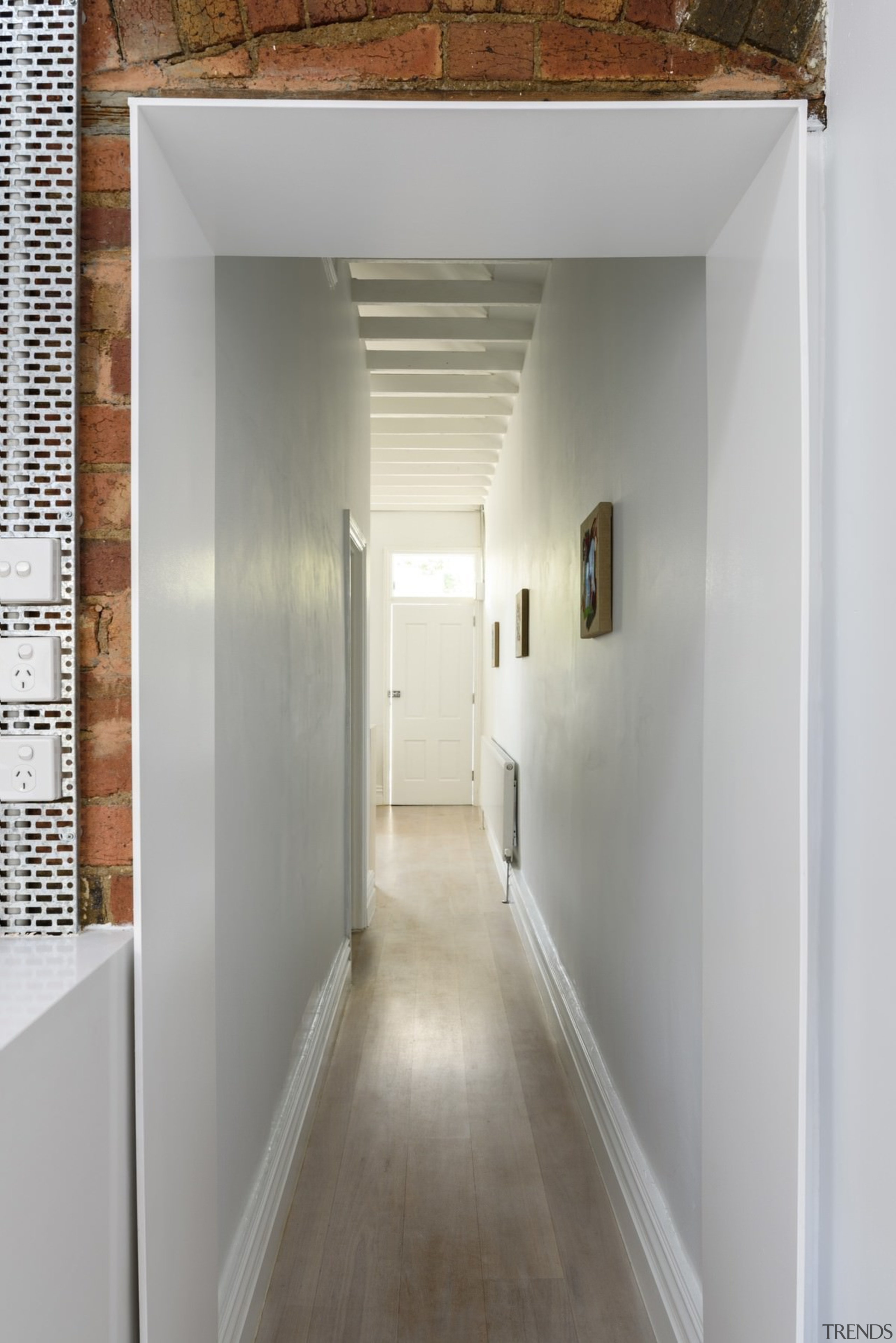 The old blends into the new in this architecture, ceiling, floor, home, interior design, gray