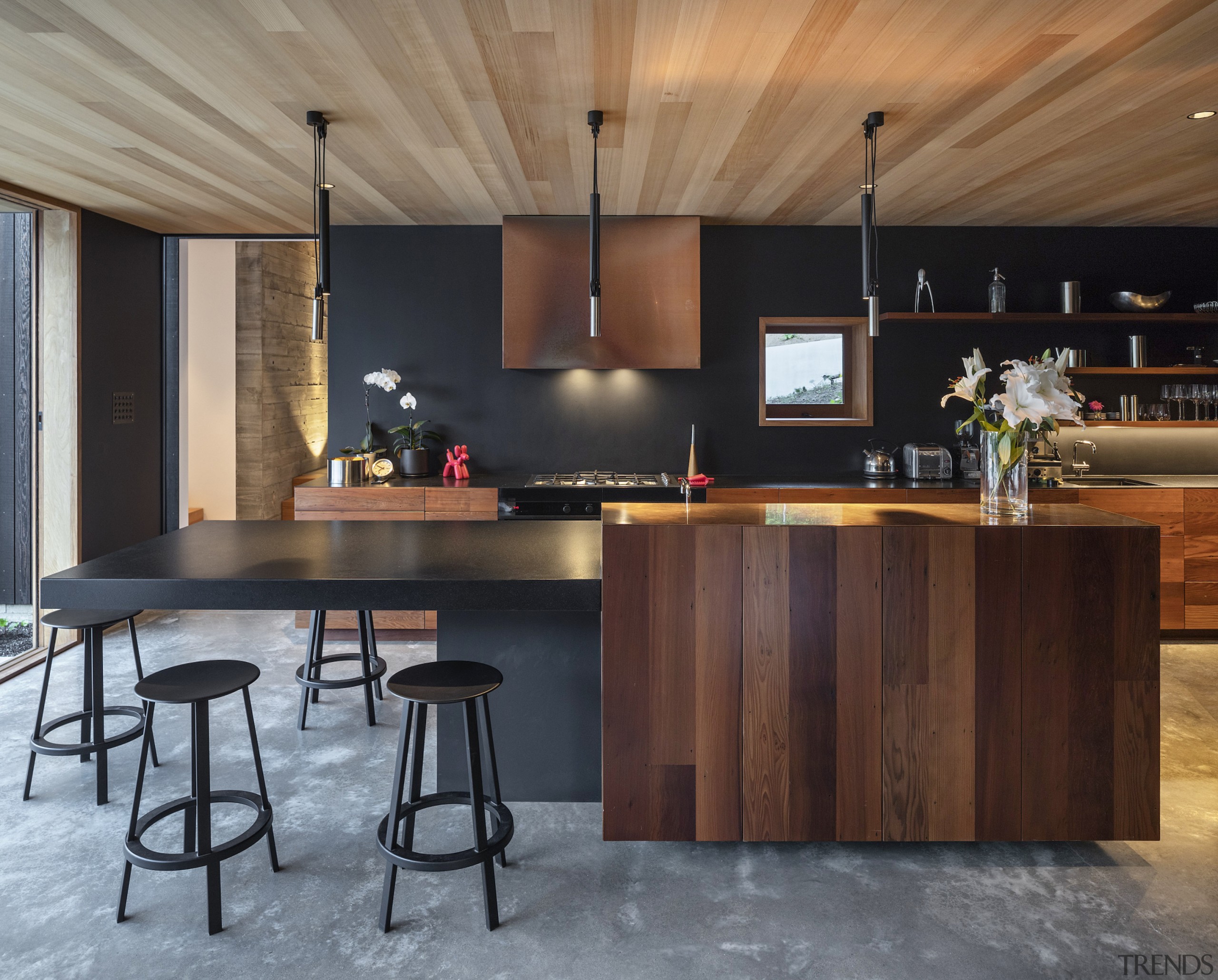 Timber joinery, cedar ceilings, recycled timber (reused cedar 