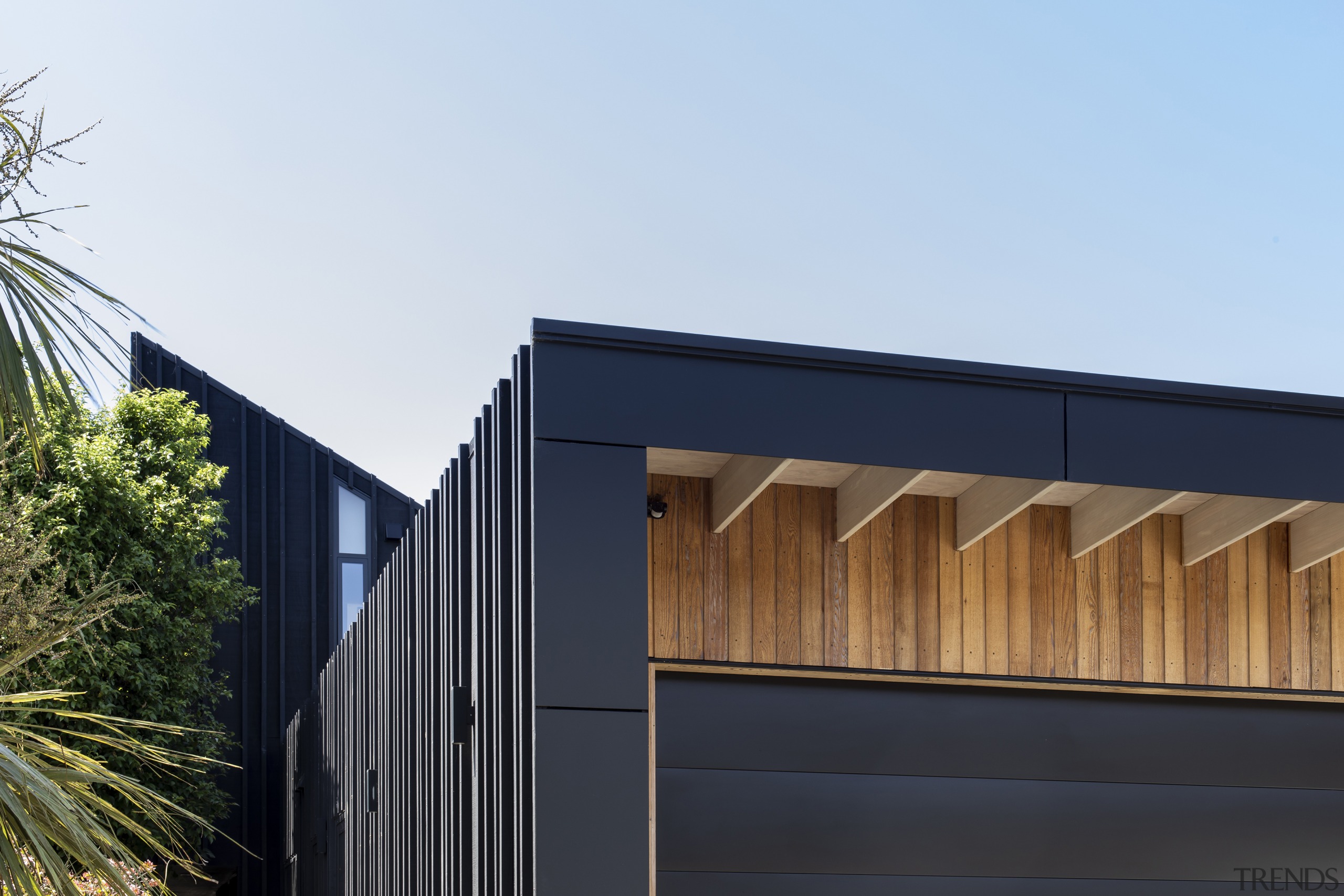 An elegant soffit solution adorns the street facing 