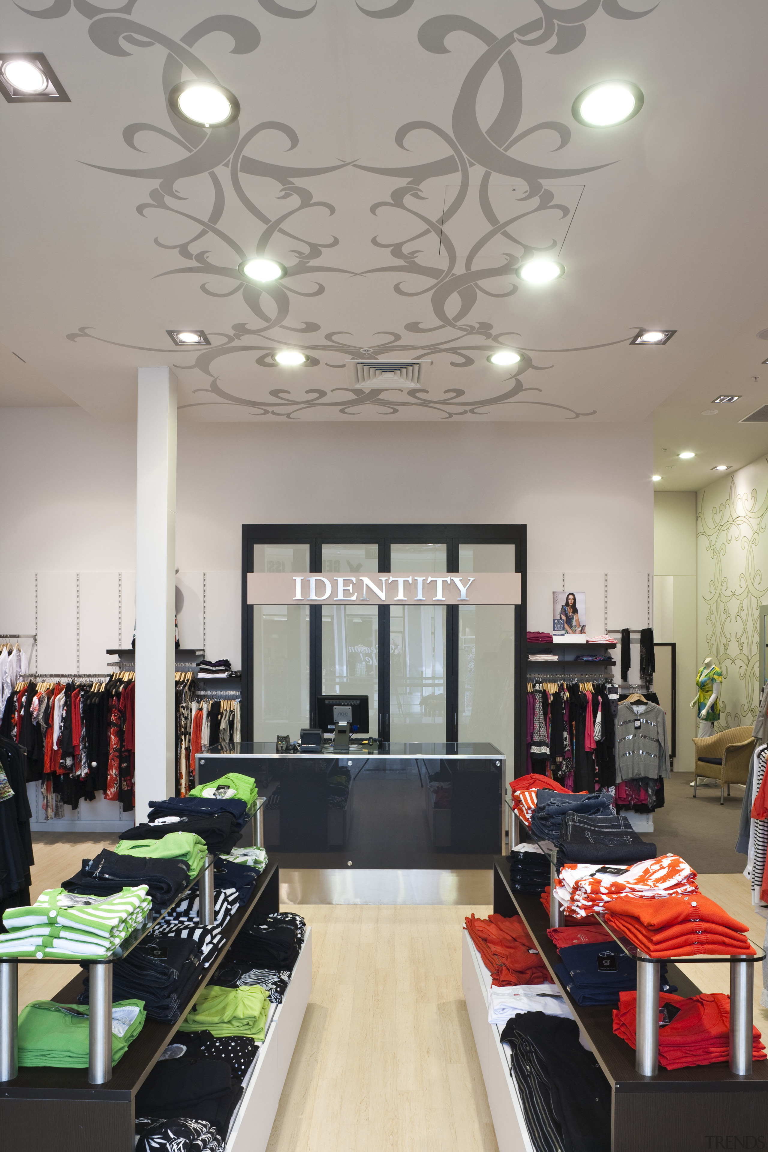 View of shops fitted by Dimension Shopfitters. - ceiling, interior design, gray