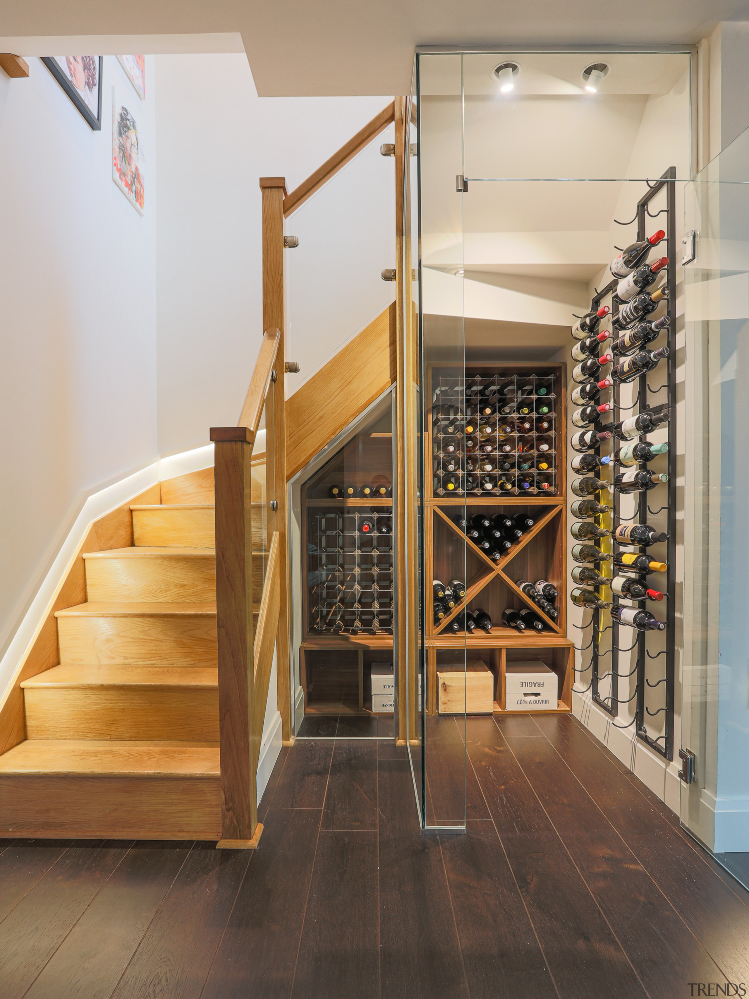 A wine cellar also features on the subterranean 