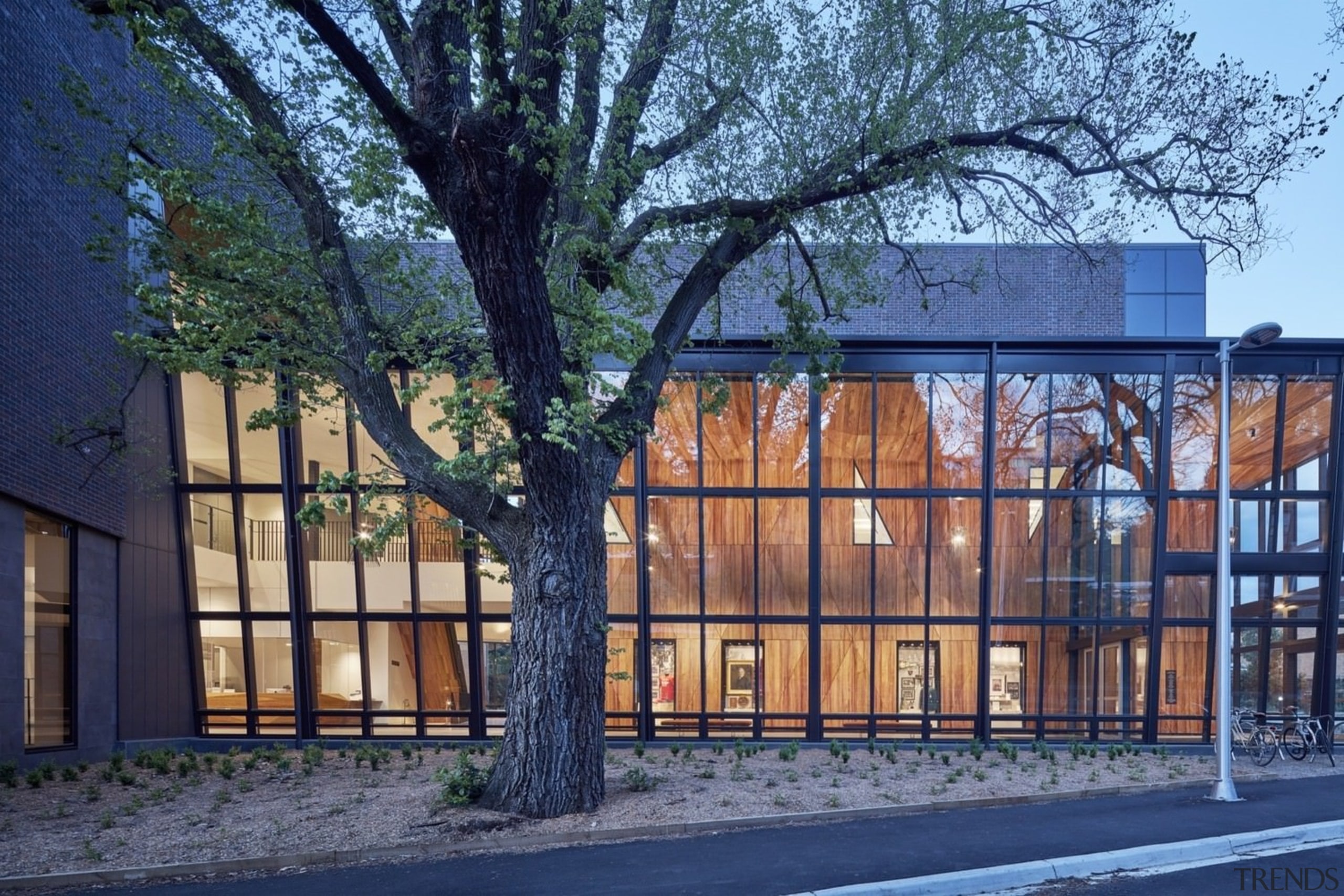 Architect: McIldowie PartnersPhotography by Peter Clarke architecture, building, commercial building, facade, home, house, mixed use, neighbourhood, property, real estate, residential area, tree, blue