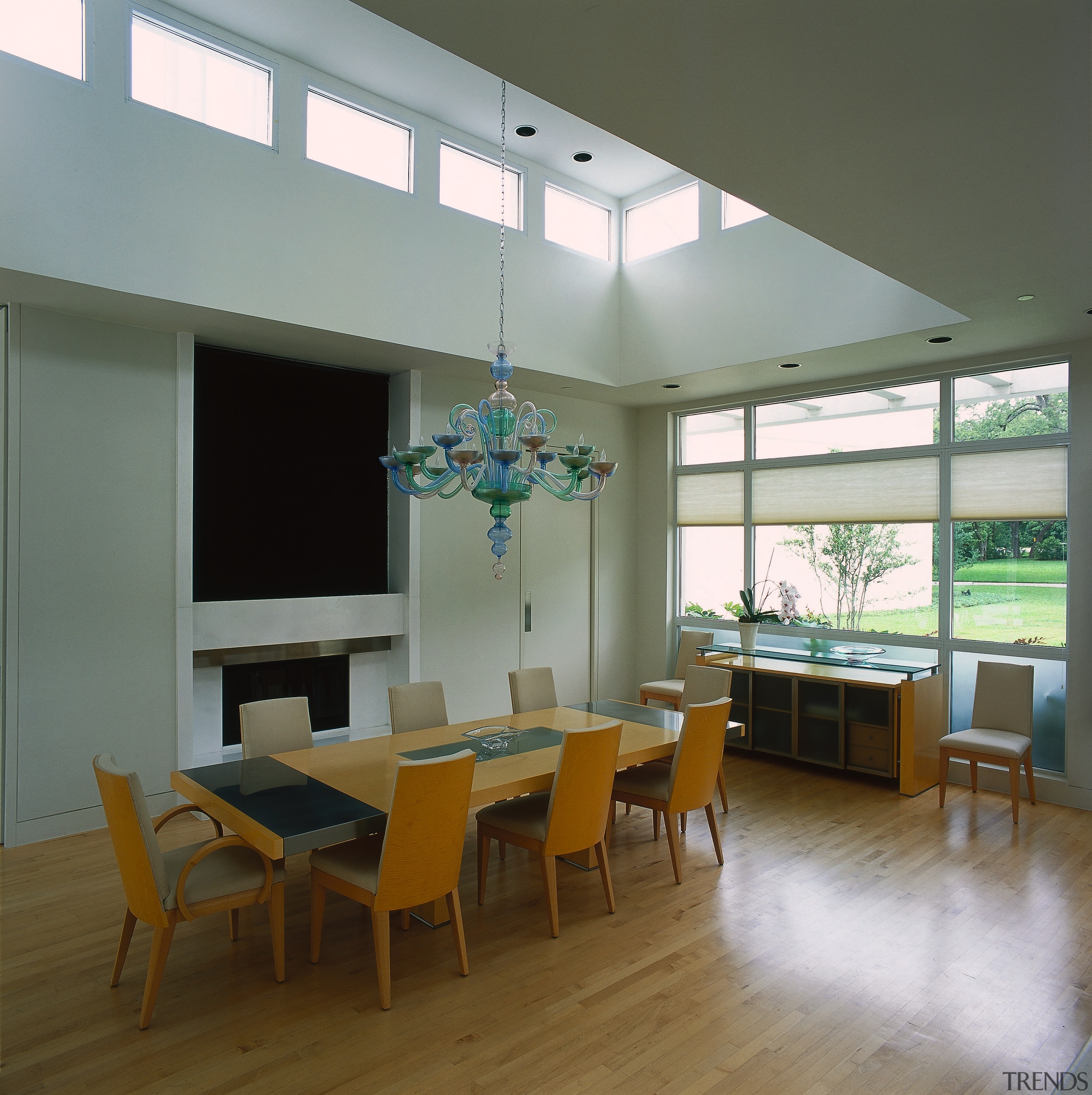 view of open plan dining area - view architecture, daylighting, dining room, floor, furniture, house, interior design, room, table, window, gray