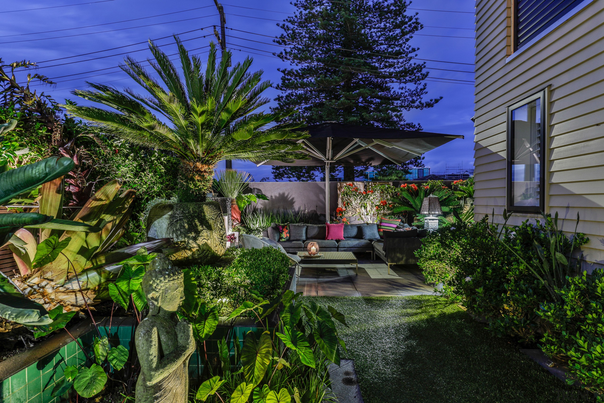 Layers and textures give the garden a rich 