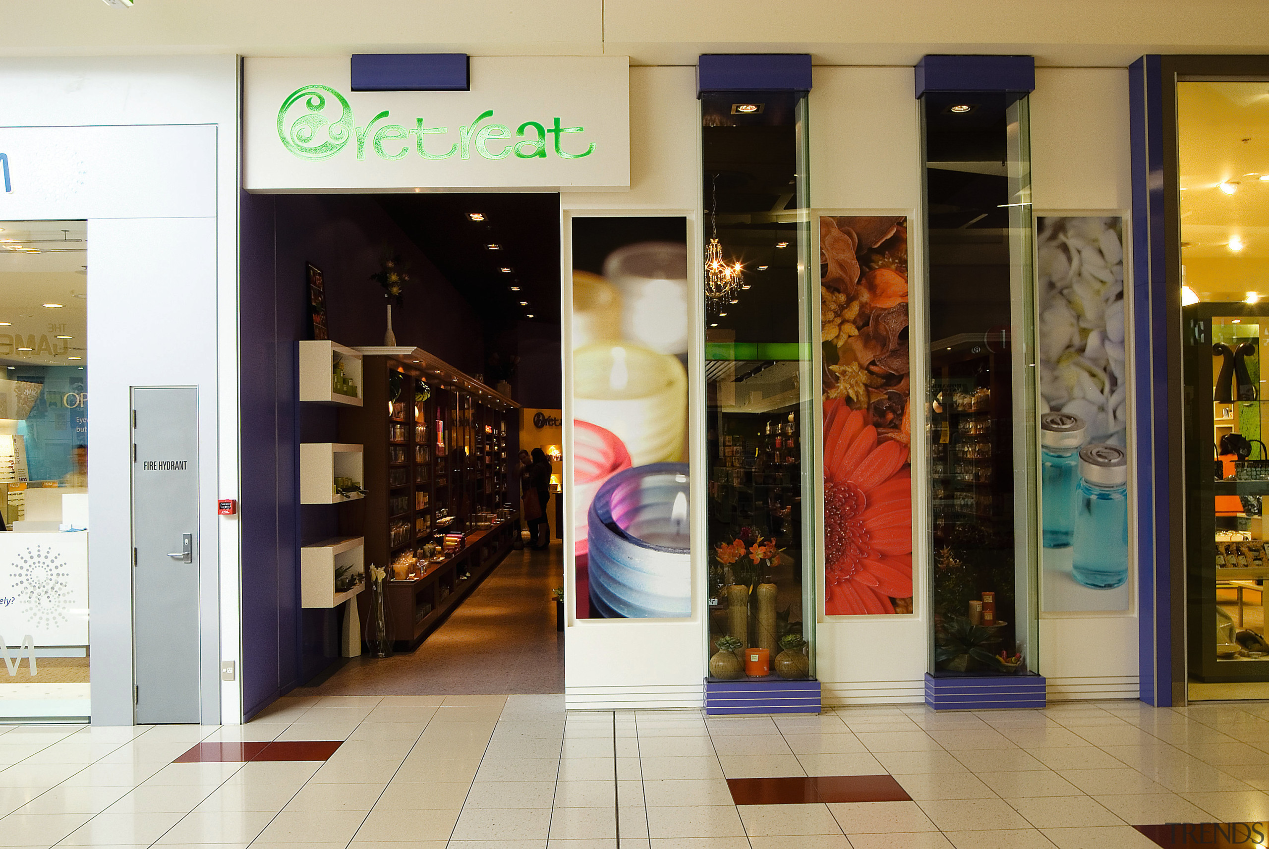 A view of a shop fitout by Ancab. boutique, retail, orange