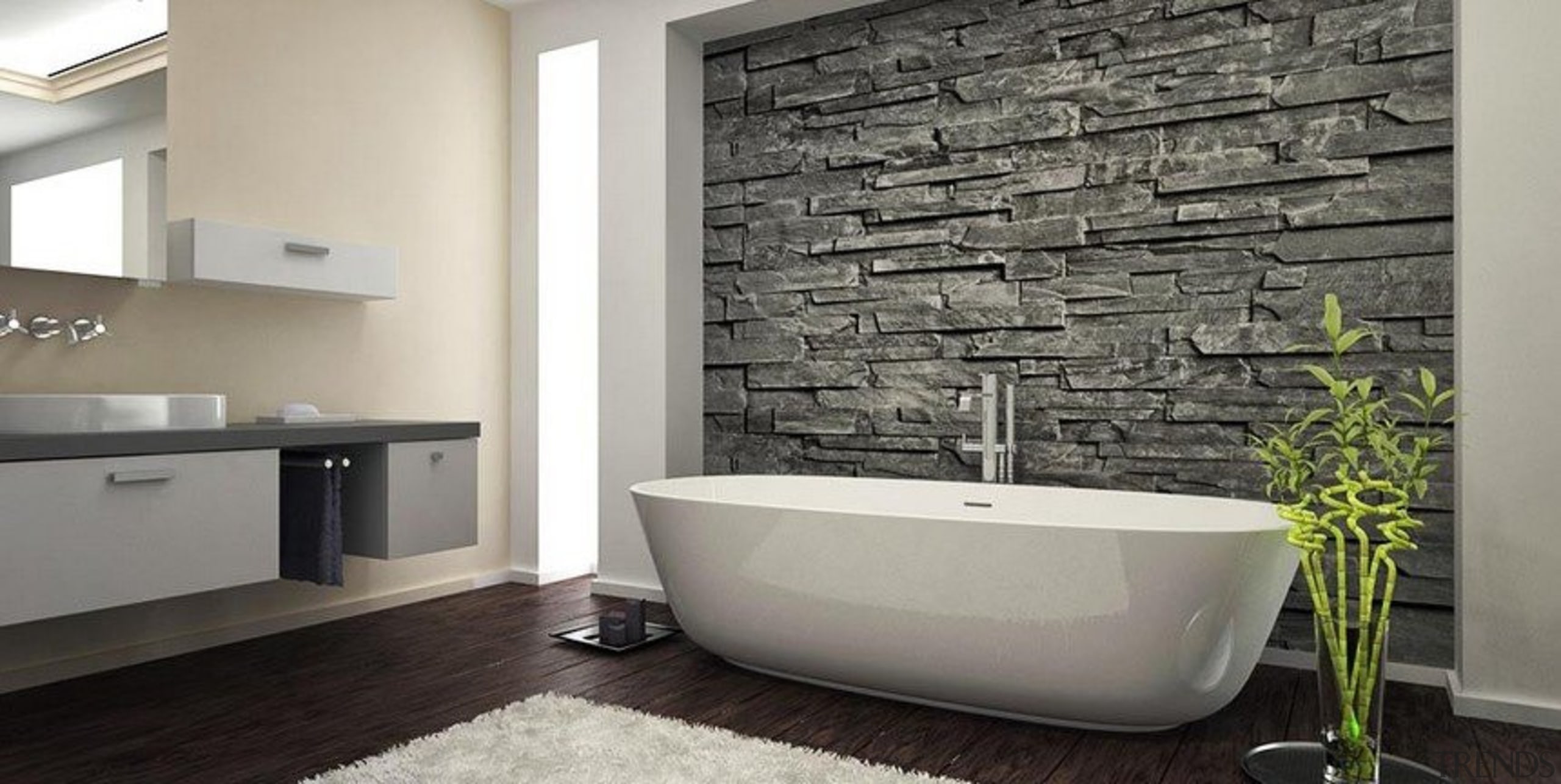 Inspirational gallery - Inspirational gallery - bathroom | bathroom, floor, flooring, home, interior design, product design, room, tap, tile, wall, gray, black