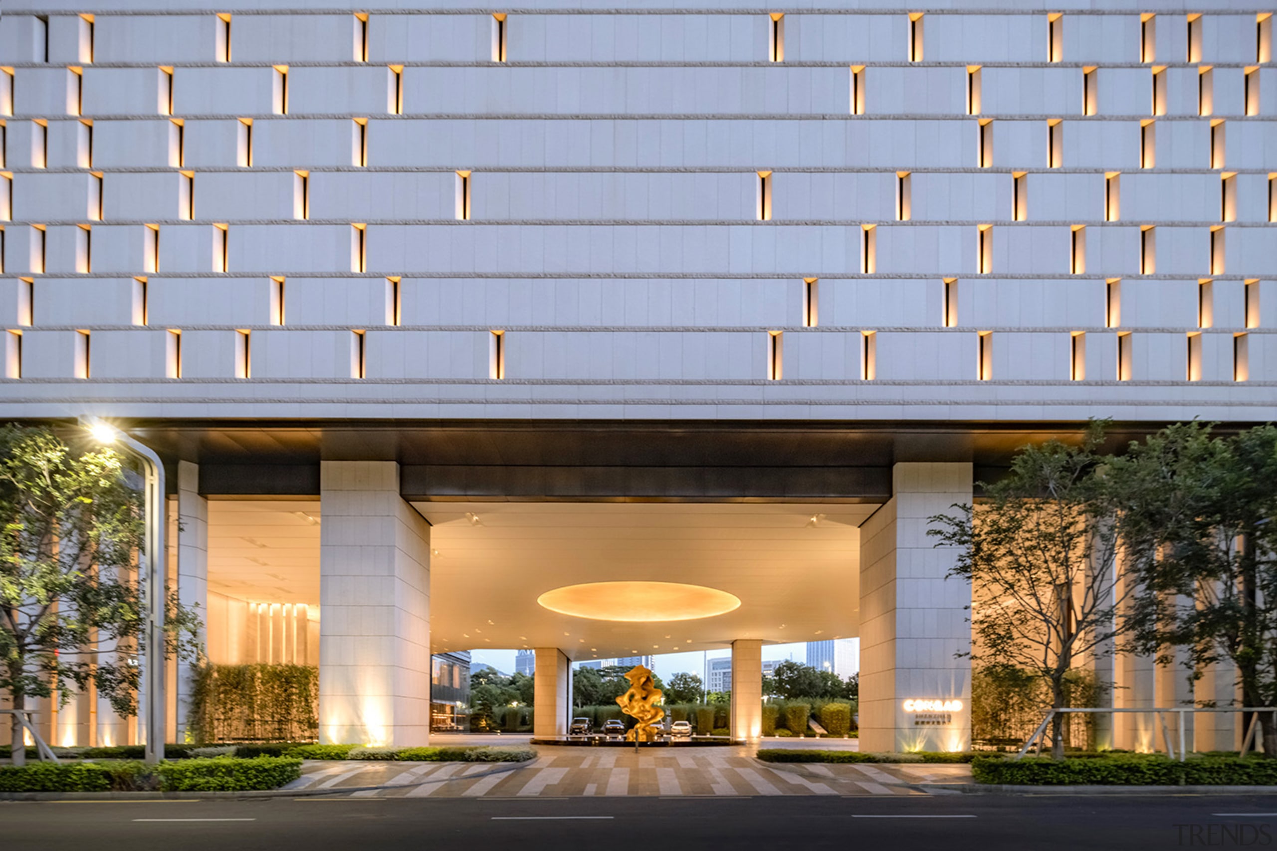 The Conrad Shenzhen's port-cochere. - Business meets luxury 