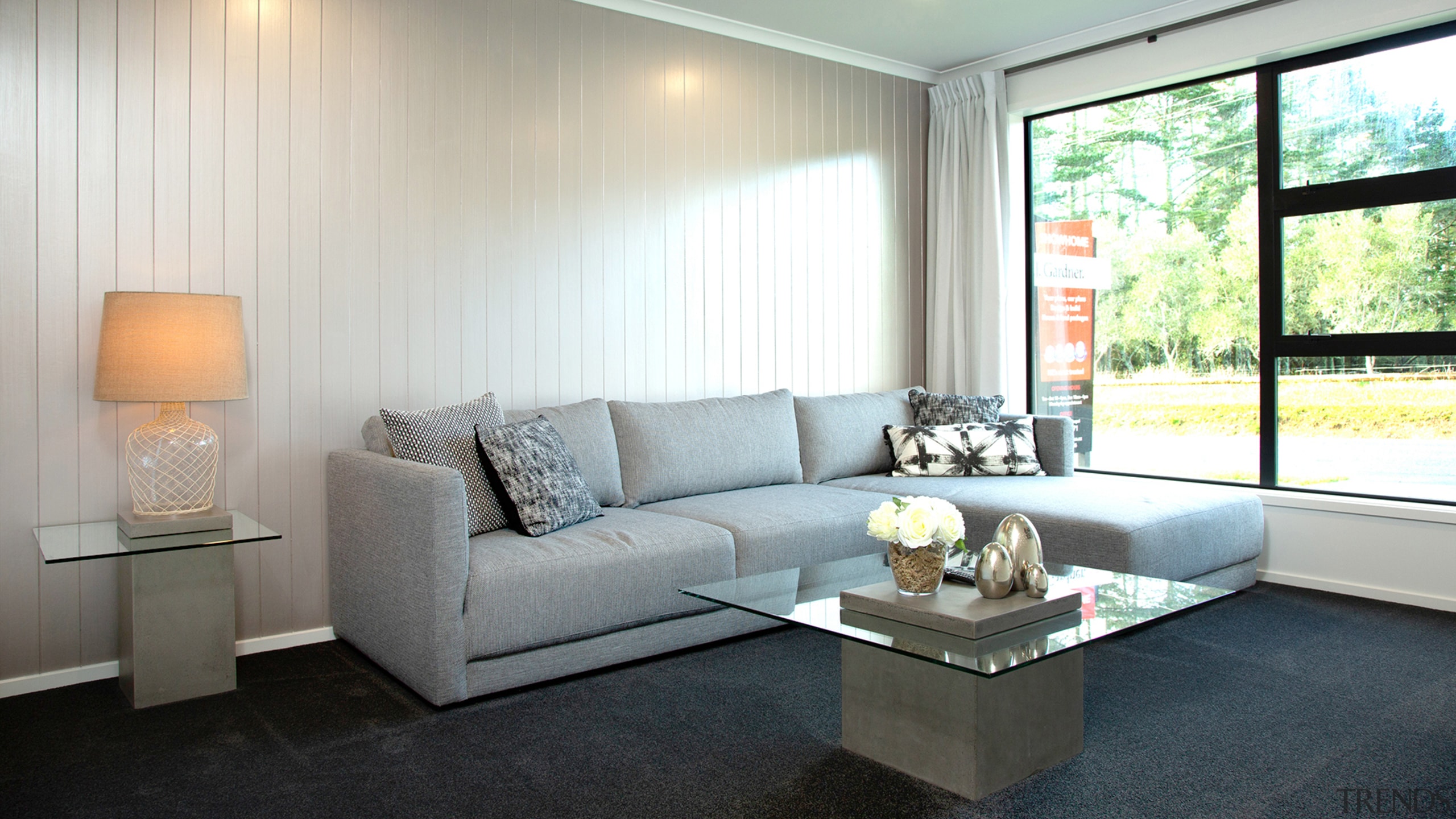 The formal living/media room offers a completely different 