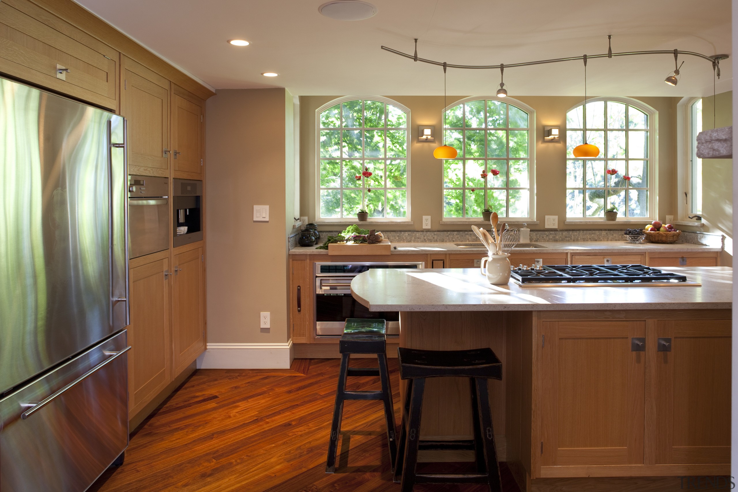 This Cape Cod-style residence was built in 1768, cabinetry, countertop, cuisine classique, flooring, hardwood, home, interior design, kitchen, room, brown