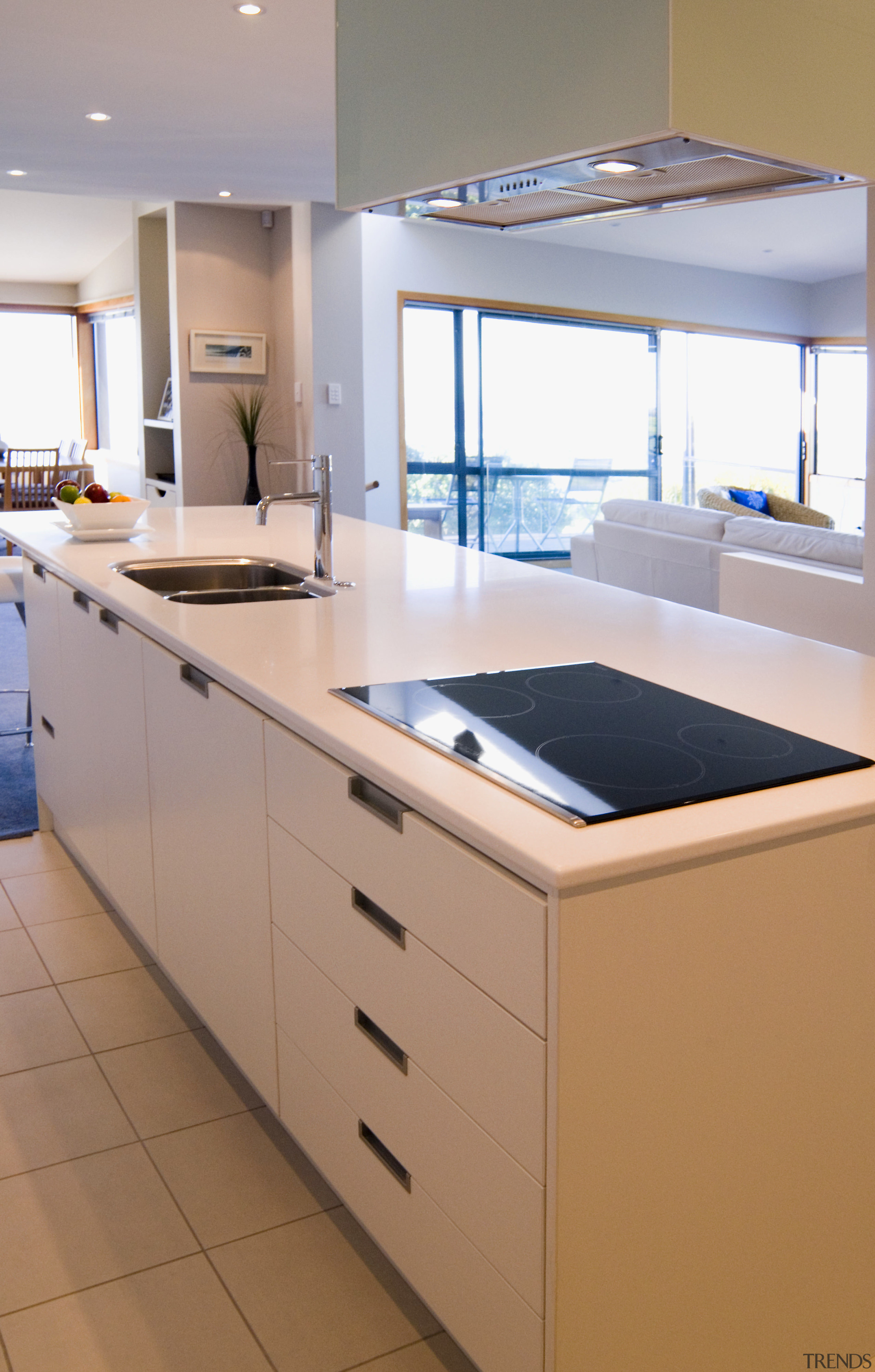 View of Kitchen that features Laminex products. - cabinetry, countertop, interior design, kitchen, product design, room, gray, orange