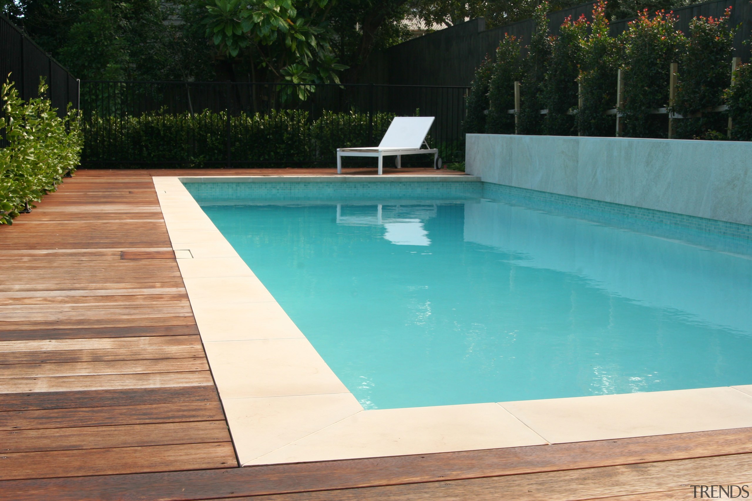 All of Executive Pools swimming pools are custom-designed backyard, composite material, floor, hardwood, leisure, property, swimming pool, water, wood, teal