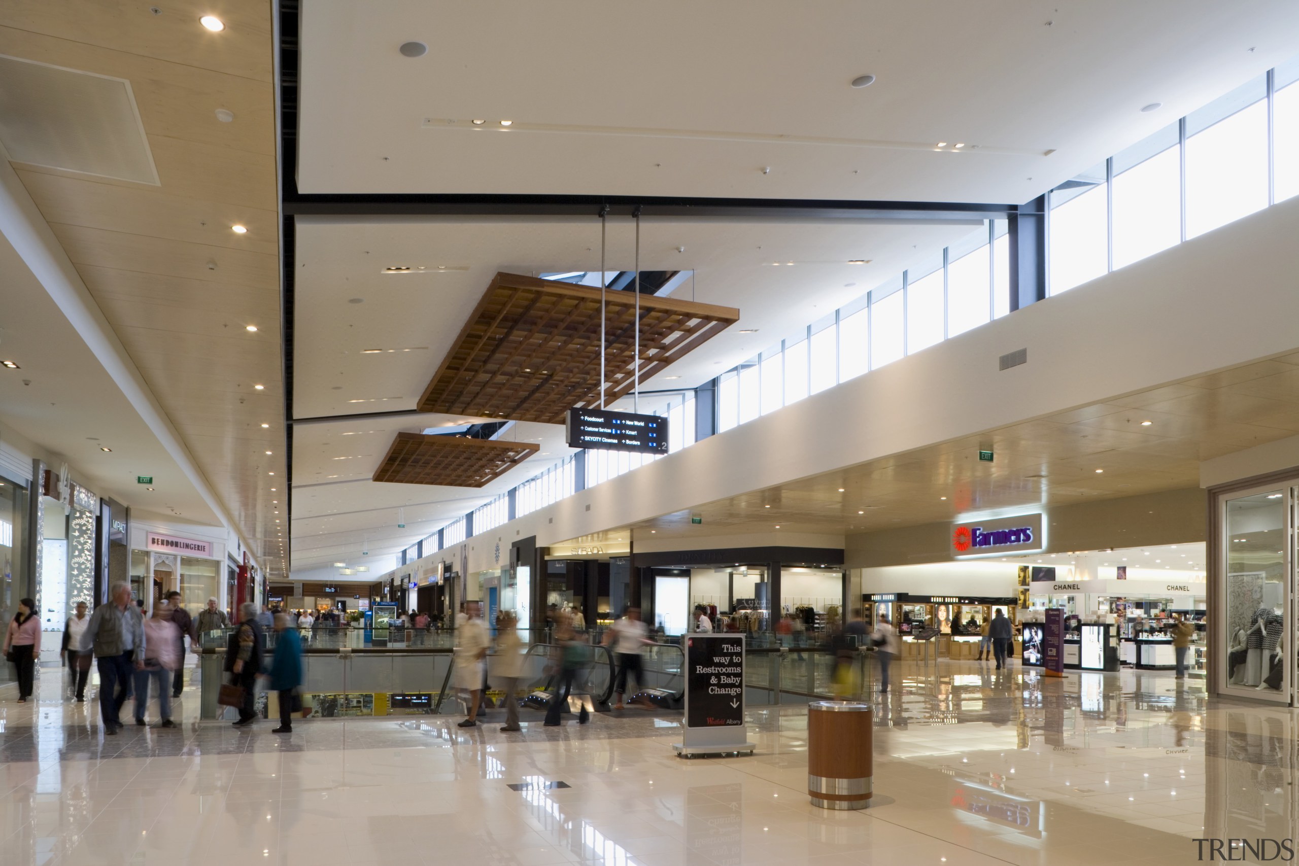 Woodhams Meikle Zhan produced documentation for the project airport terminal, ceiling, interior design, retail, shopping mall, gray, brown