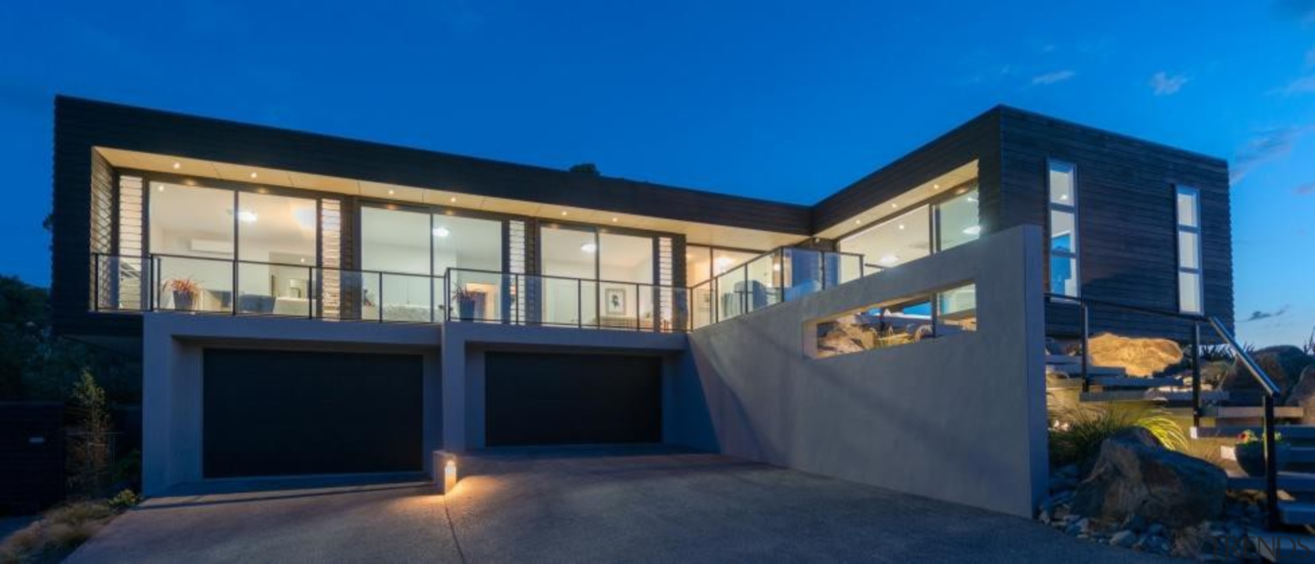 ADNZ Waikato Region Award Winner for Addition and architecture, building, elevation, estate, facade, home, house, property, real estate, roof, sky, window, blue