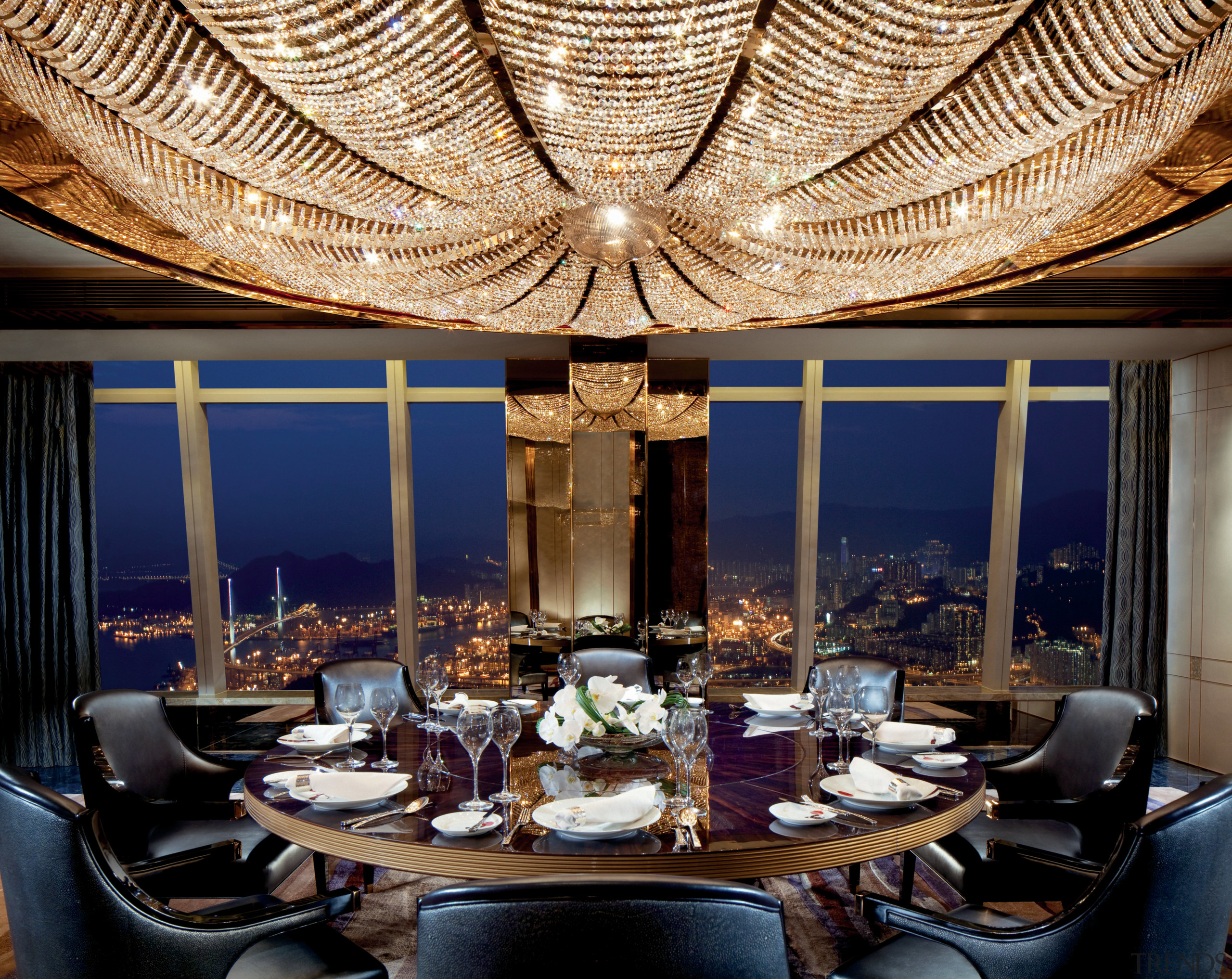 Here is a view of the ICC (International ceiling, dining room, home, interior design, living room, restaurant, room, window