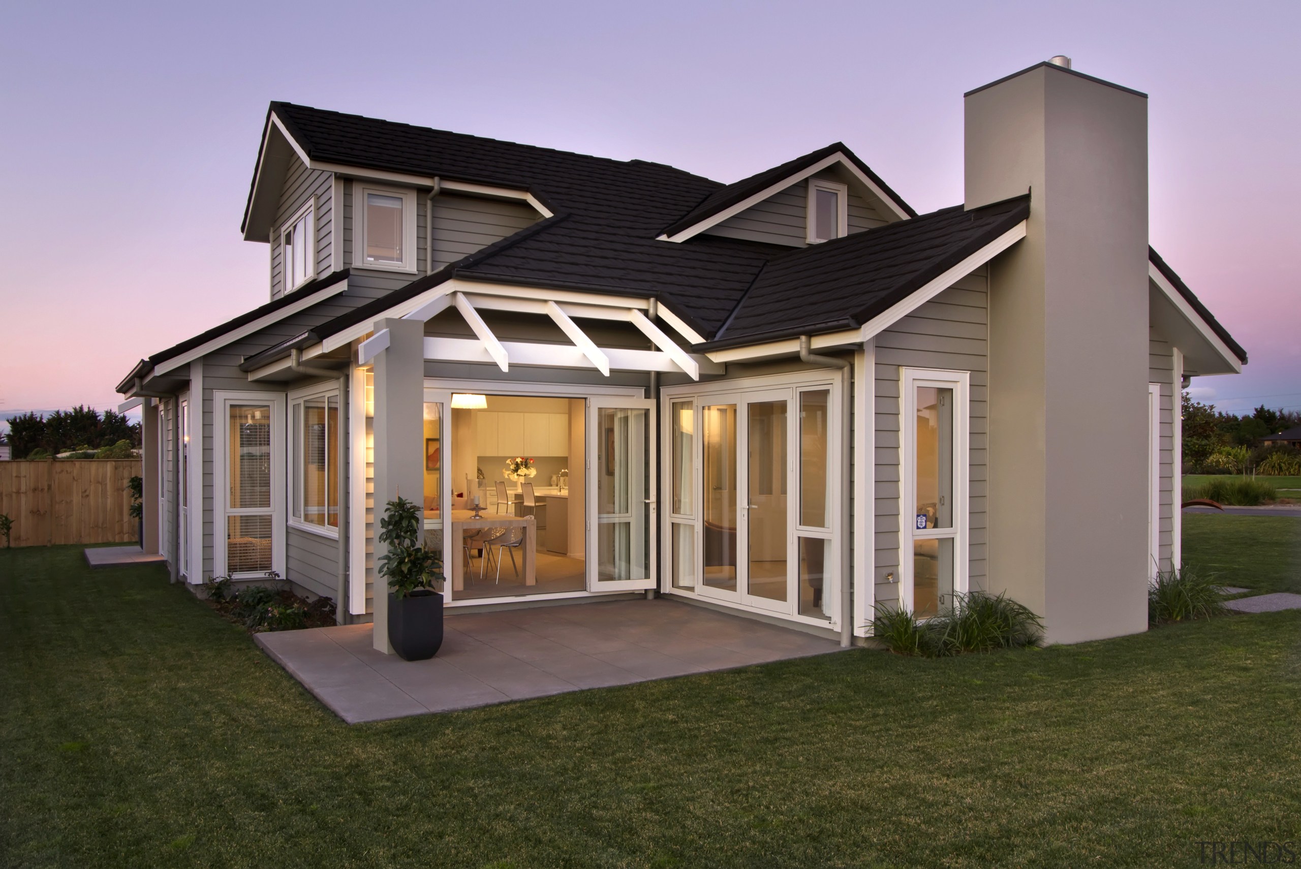 Afternoon shot of exterior. - Afternoon shot of cottage, elevation, estate, facade, farmhouse, home, house, property, real estate, residential area, siding, window, brown