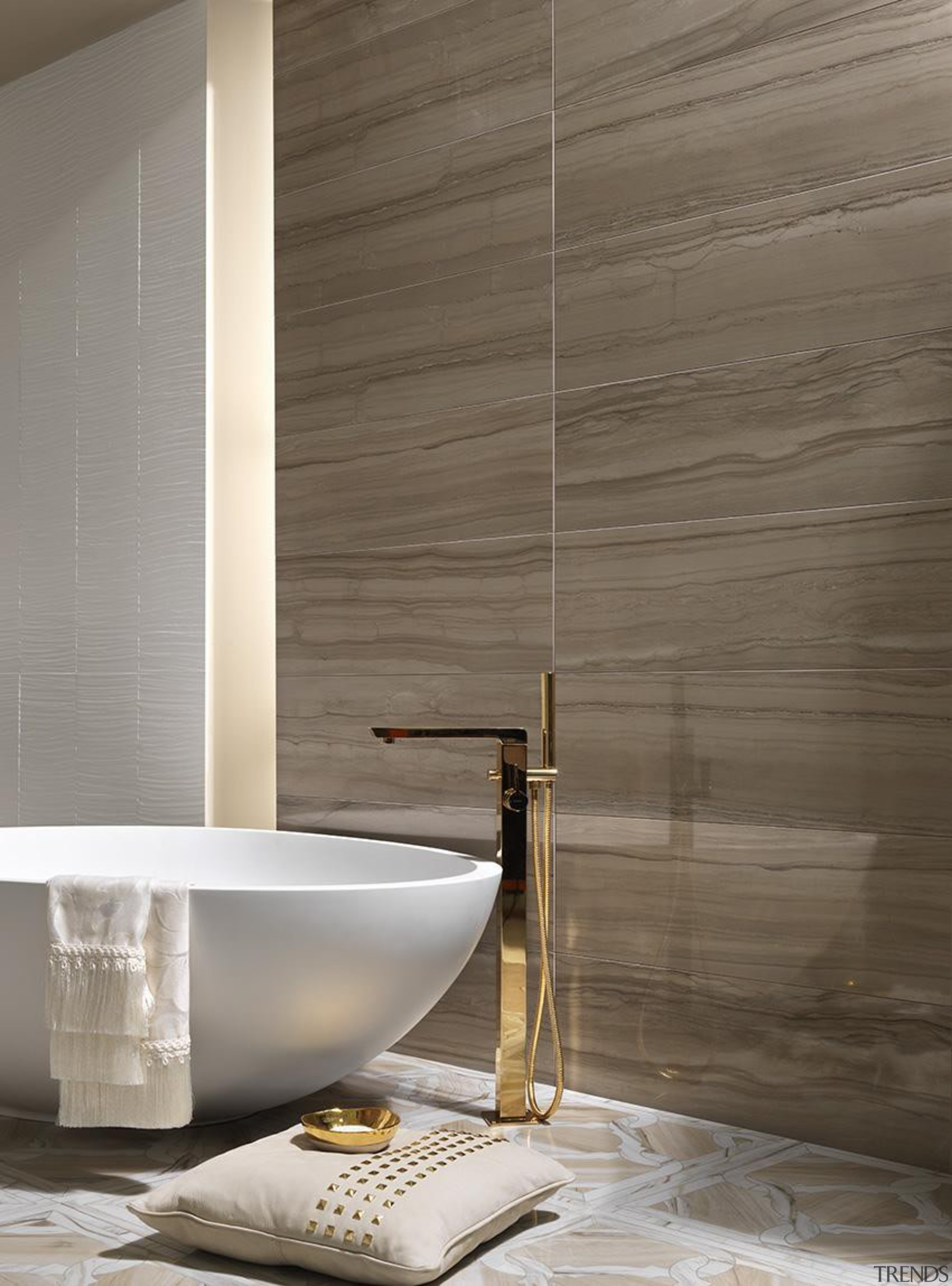 Wall tiles: Brown StriatoFloor Tiles: Neoclassico C bathroom, ceramic, floor, flooring, interior design, plumbing fixture, product design, tap, tile, wall, gray, brown