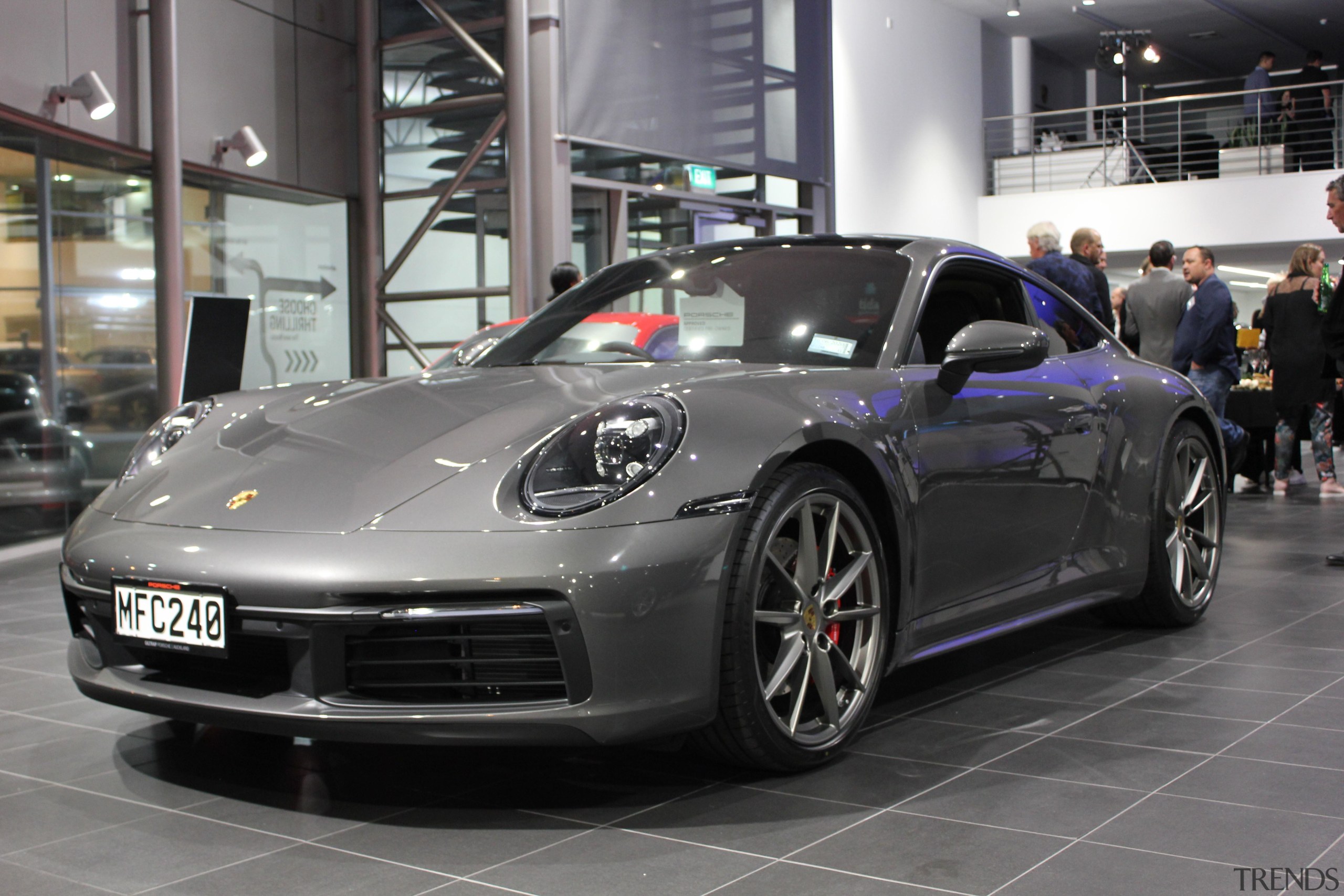 TIDA 2019 New Zealand Bathrooms - IMG 9774 auto show, automotive design, automotive wheel system, car, convertible, coupé, land vehicle, luxury vehicle, motor vehicle, performance car, personal luxury car, porsche, porsche 911, rim, sports car, supercar, techart 997 carrera, techart 997 turbo, vehicle, wheel, gray, black