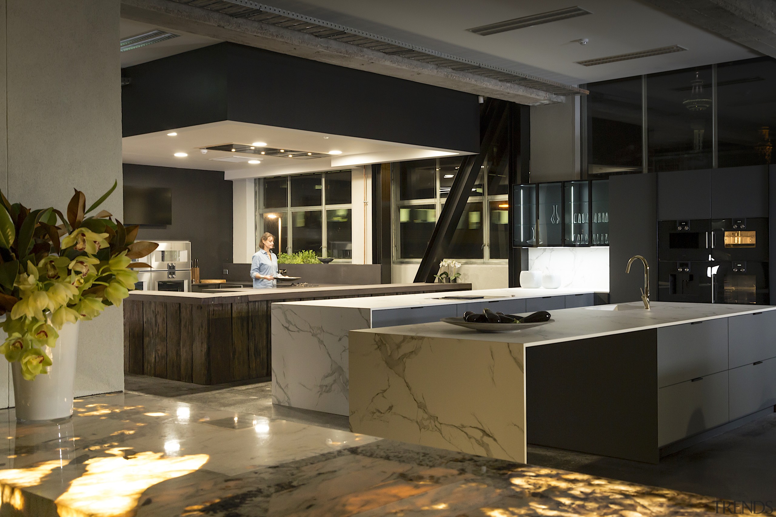 The Gaggenau showroom in the new UnderHause display black