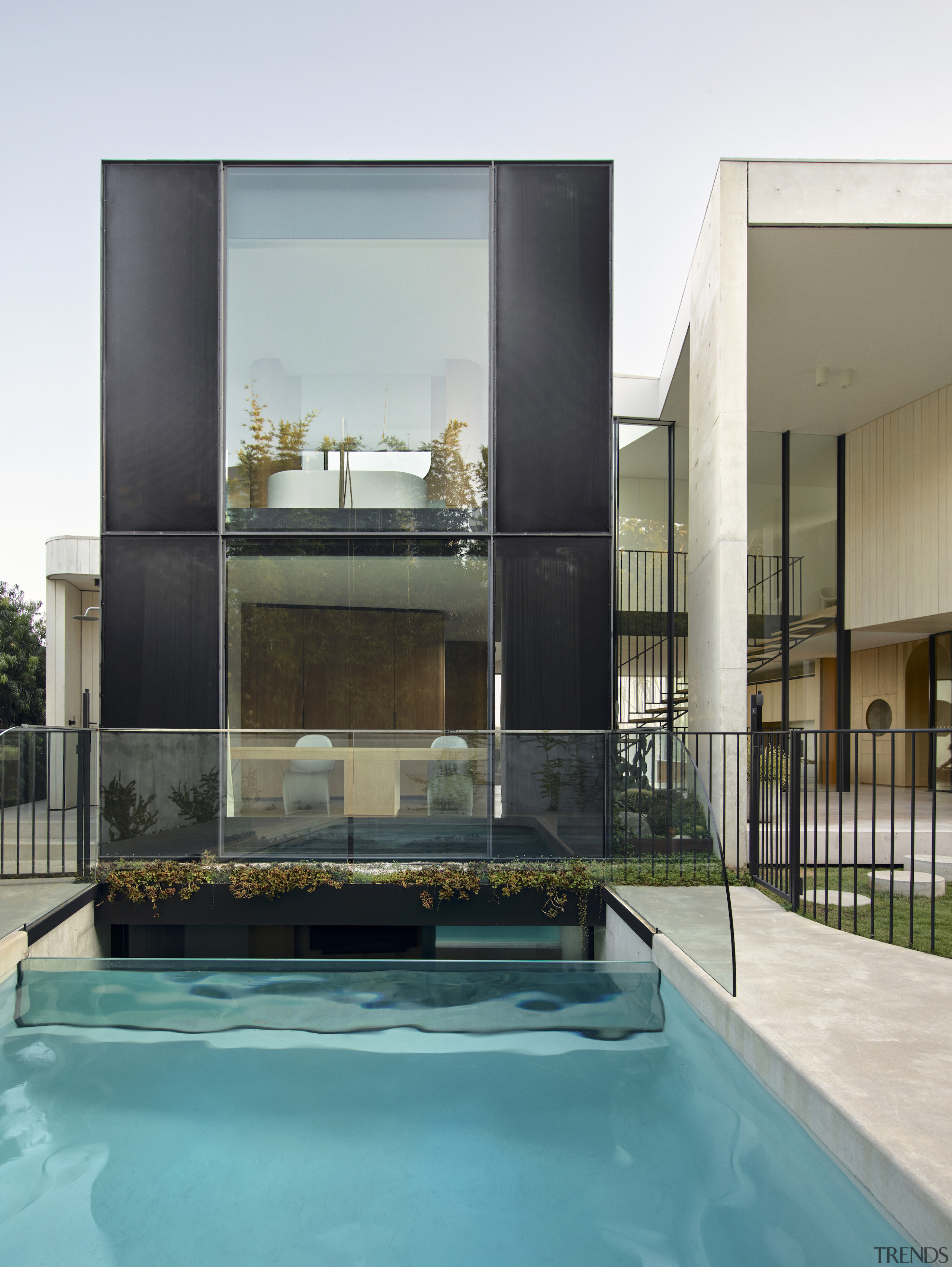 Pool with study behind and master ensuite on 