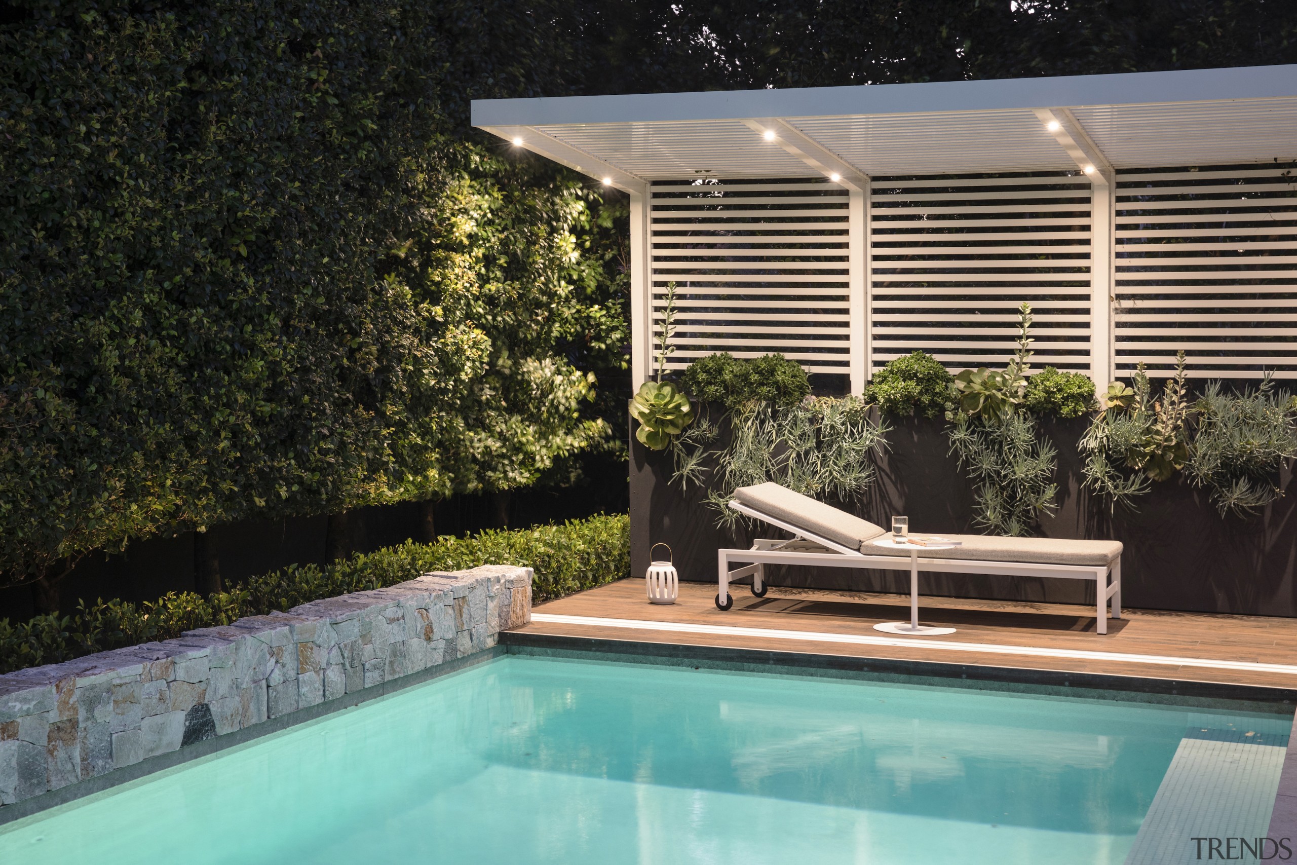 Close up of the timber look deck platform 