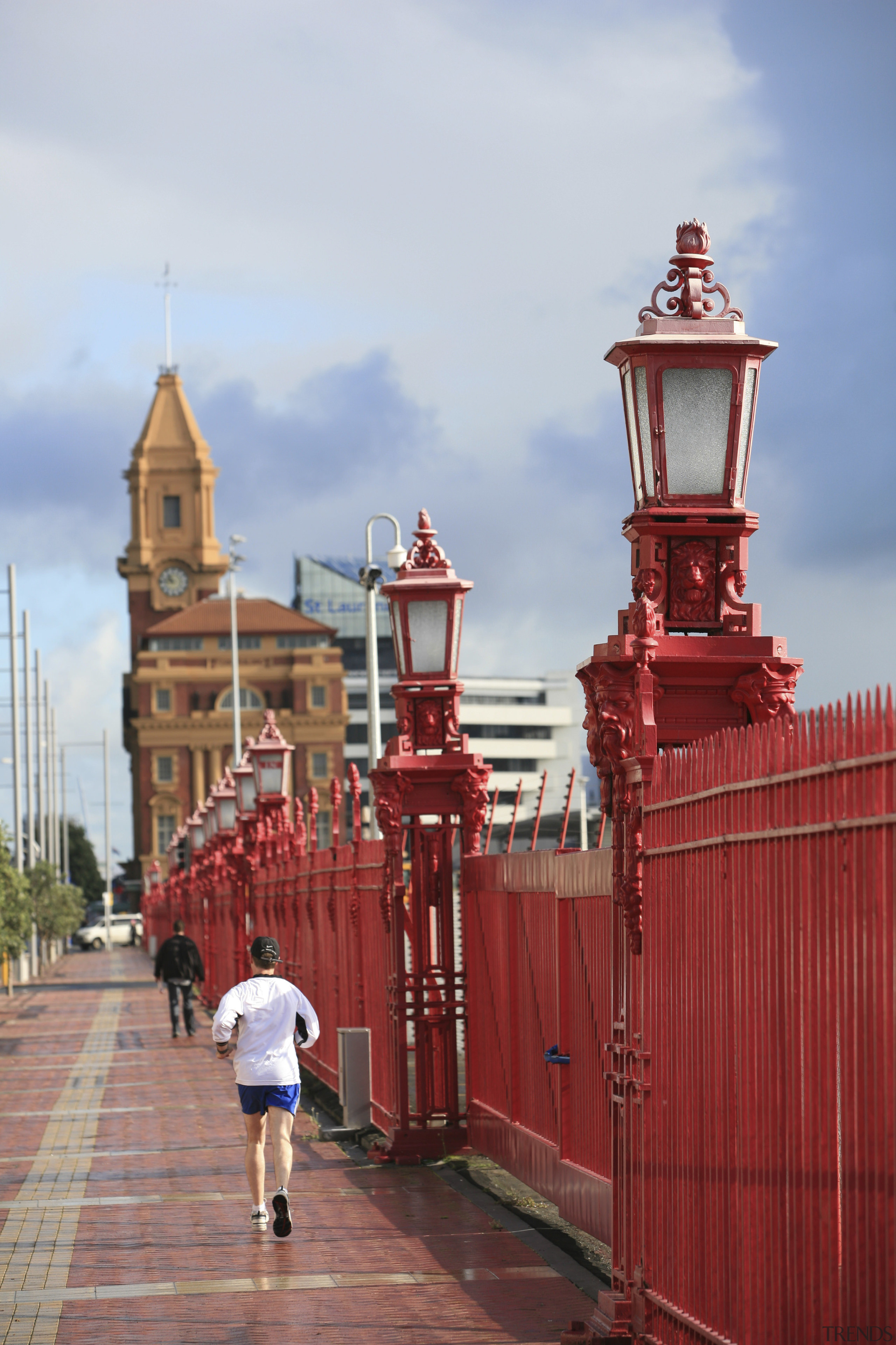 Image of the beautiful Auckland City. - Image building, city, landmark, outdoor structure, sky, tourist attraction, red