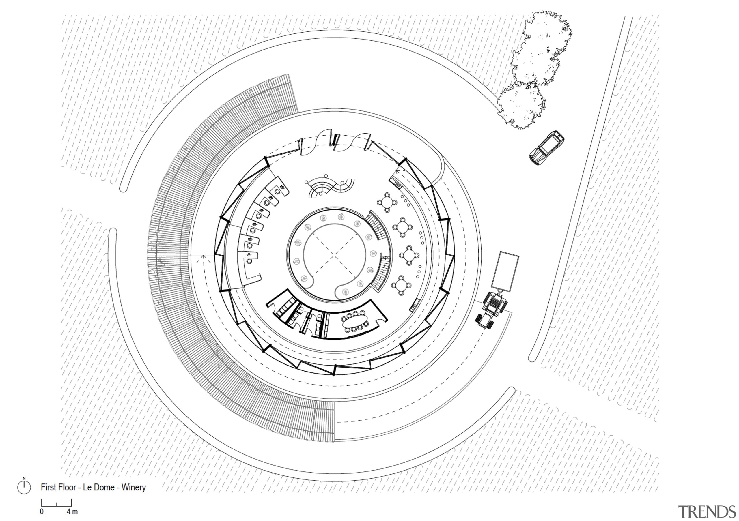 First floor – Le Dome – winery - 