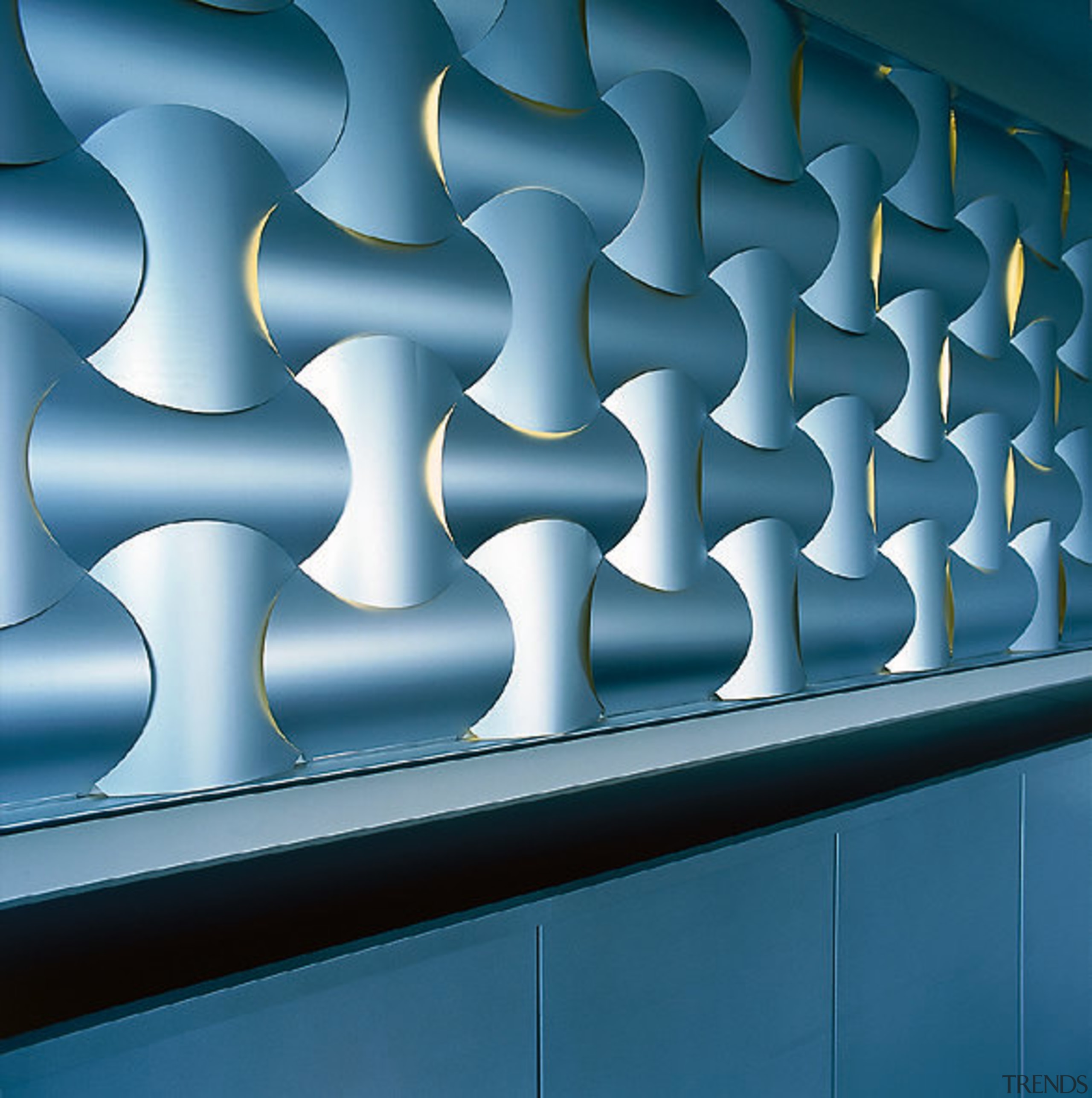 Decorative panel made up of woven wall system blue, product design, teal