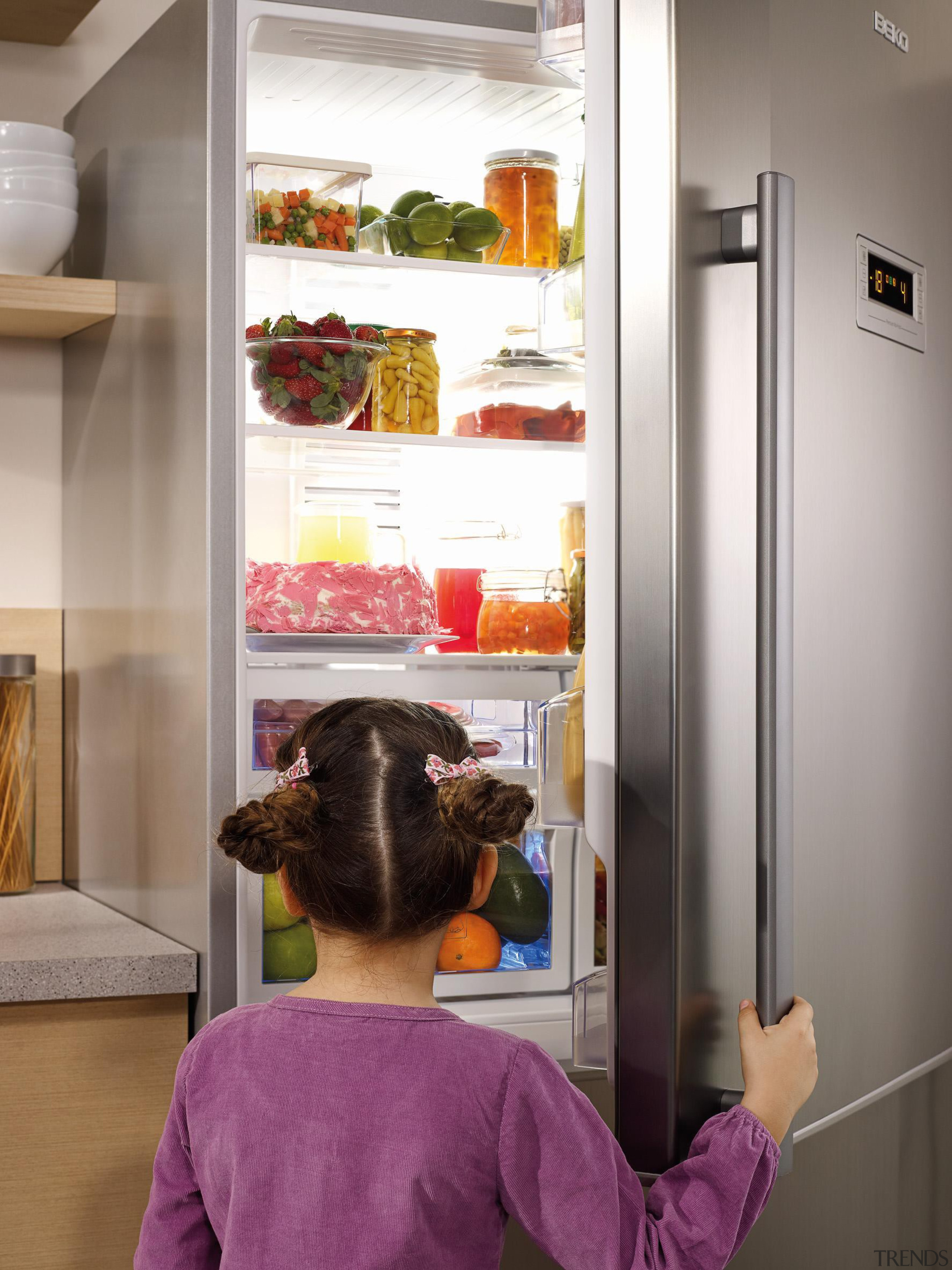 Product Images - Fridges - furniture | home furniture, home appliance, interior design, kitchen appliance, major appliance, refrigerator, room, shelf, shelving, white, gray