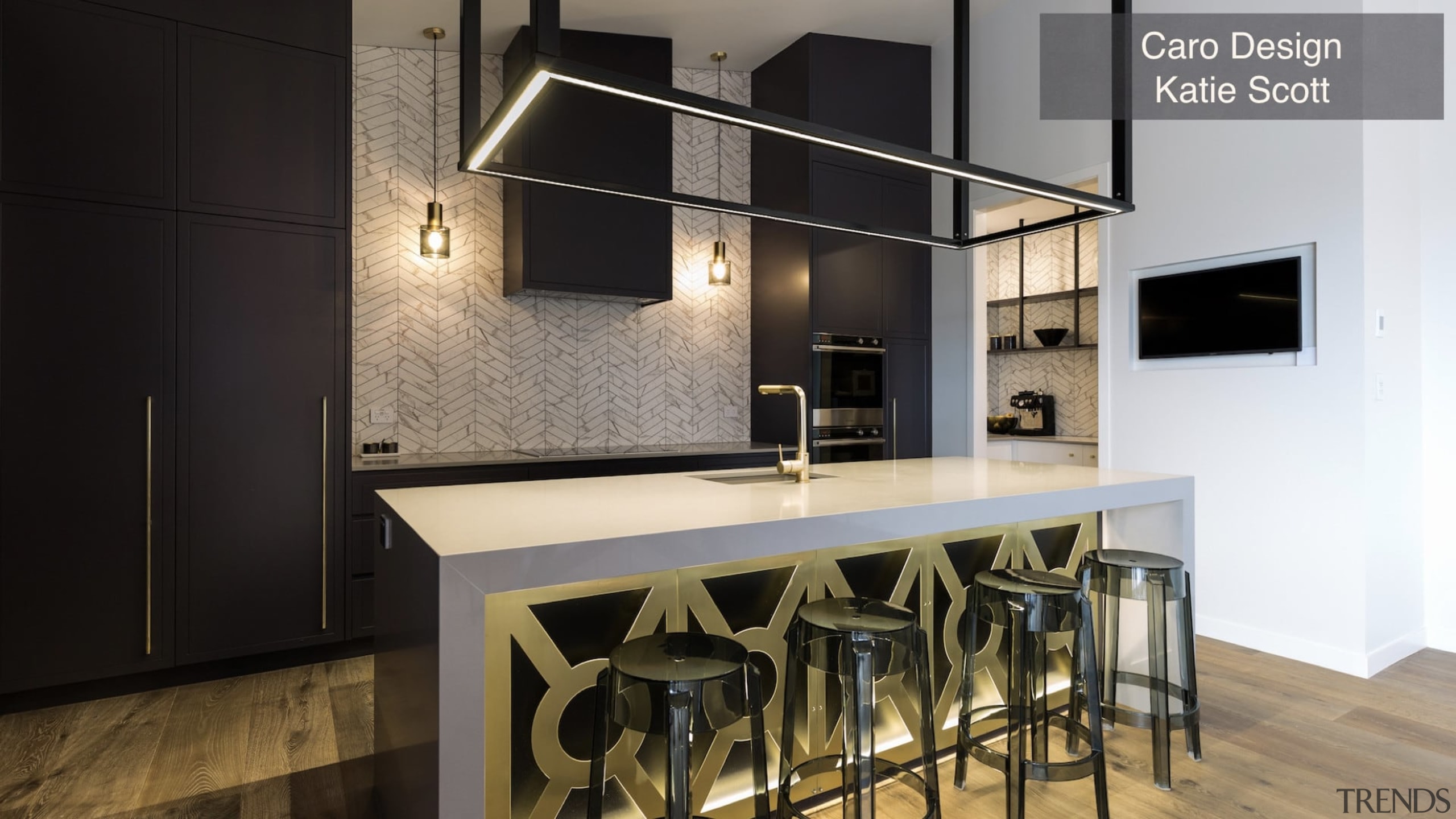 Highly Commended – Caro Design Katie Scott – countertop, interior design, kitchen, loft, black