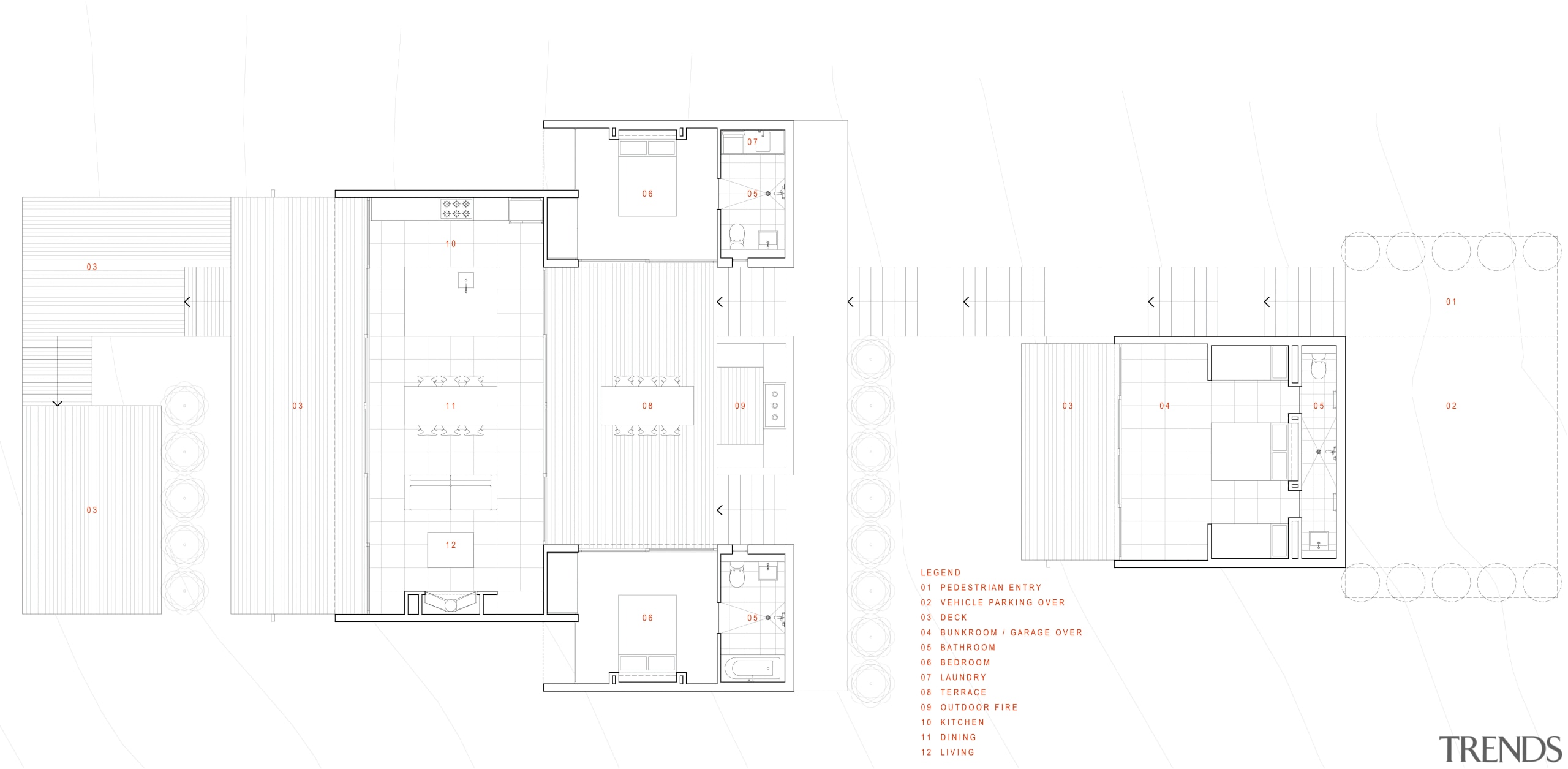 View of floor plans. - View of floor angle, architecture, area, building, design, diagram, elevation, floor plan, home, house, line, plan, product, product design, property, schematic, structure, white