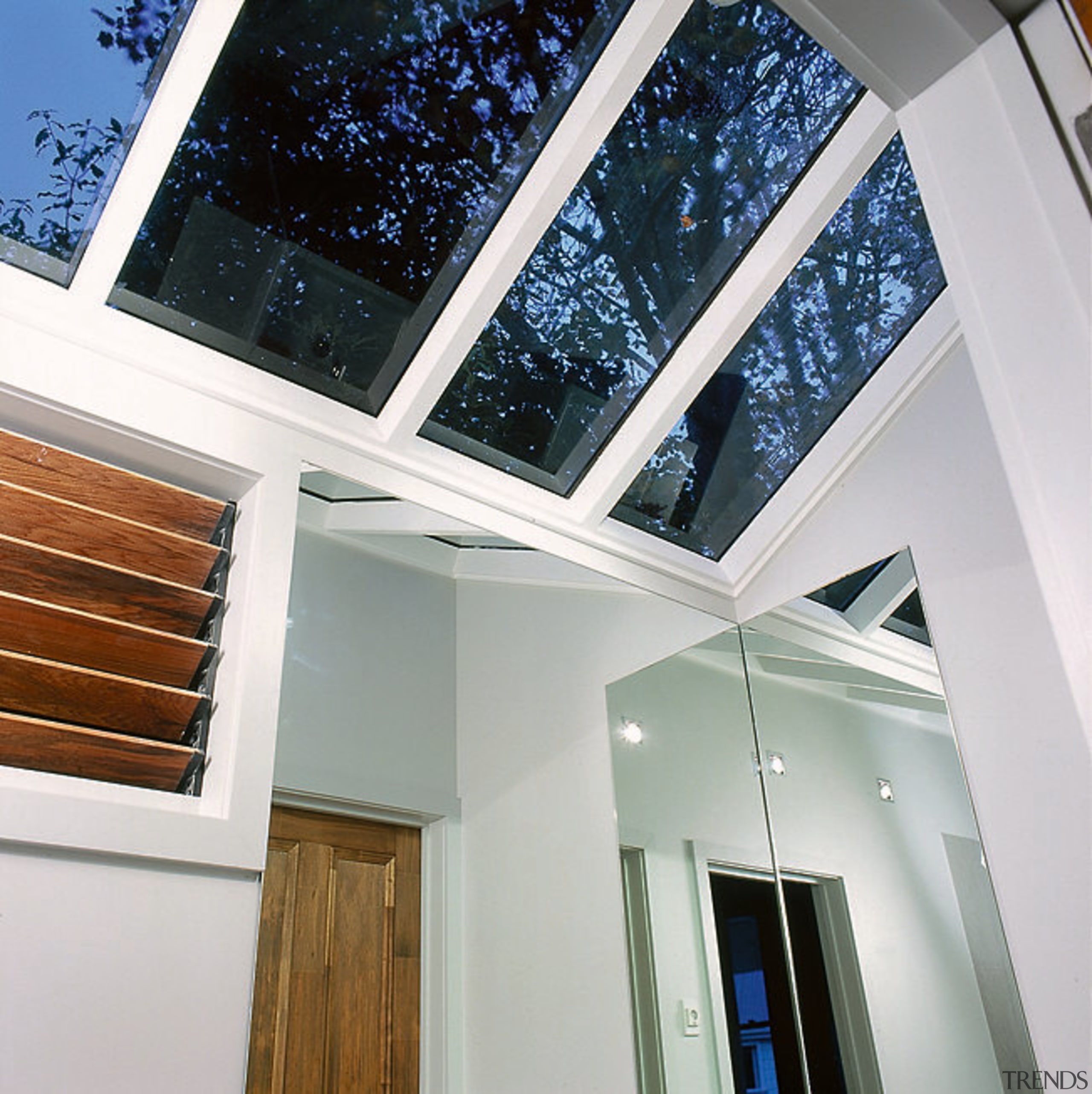 The detail of the skylights of a bathroom architecture, ceiling, daylighting, estate, glass, home, house, roof, window, gray, white