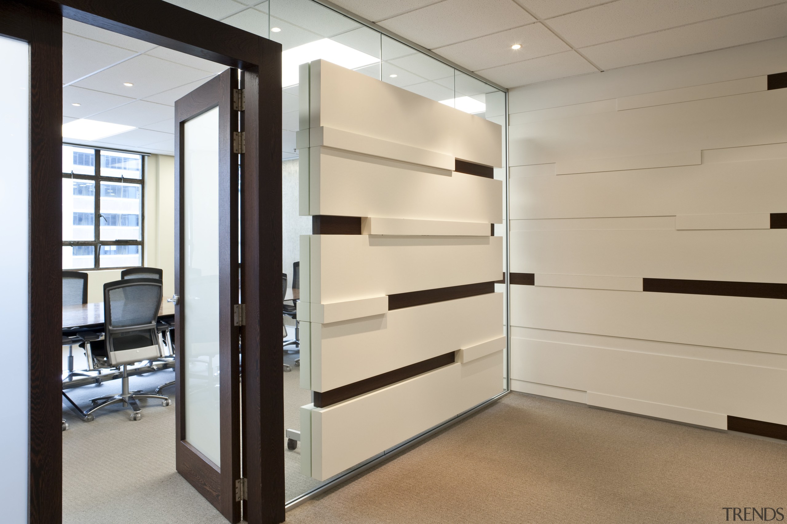 interior view of  willis bond and co door, floor, flooring, orange