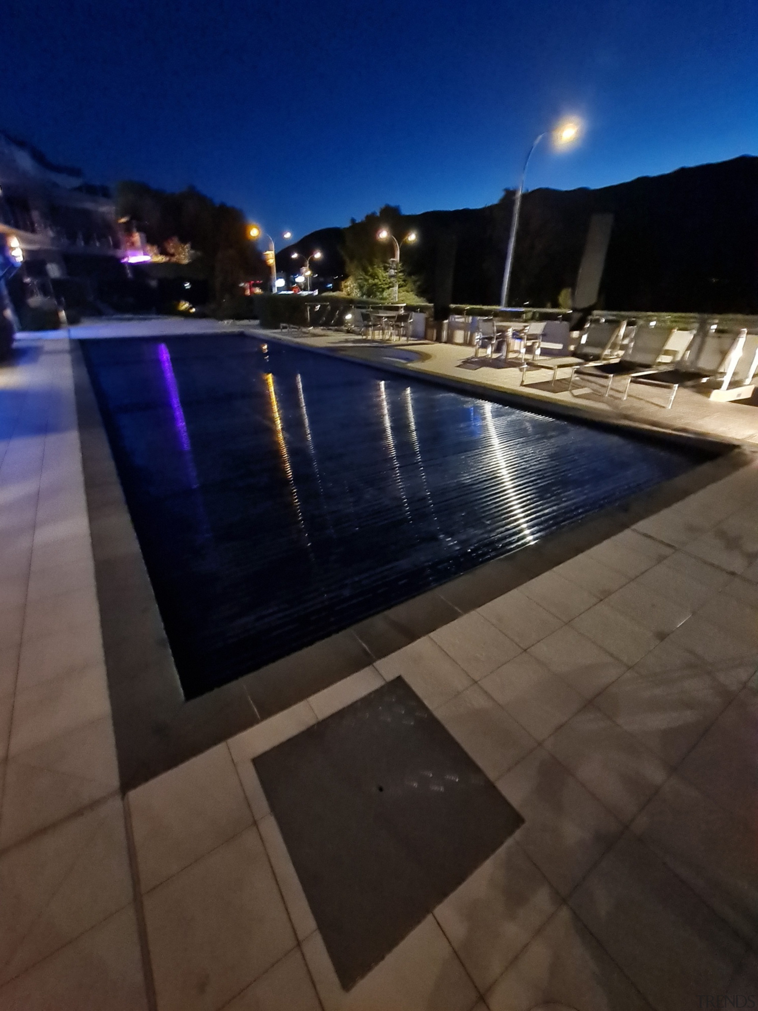 This pool features the automated Roll Out, Roll 