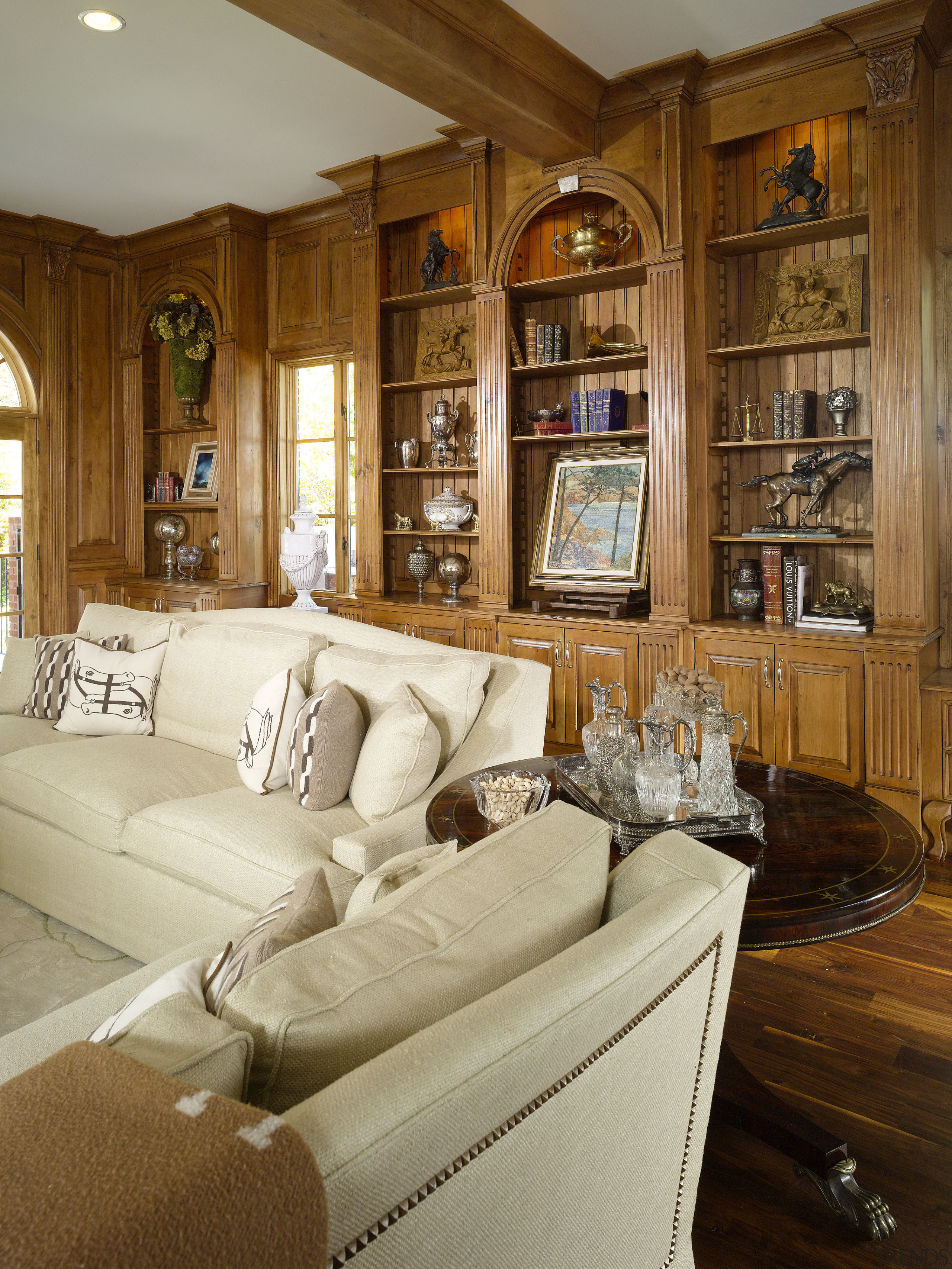 View of classical home &amp; kitchen - View ceiling, furniture, home, interior design, living room, room, wall, brown, orange