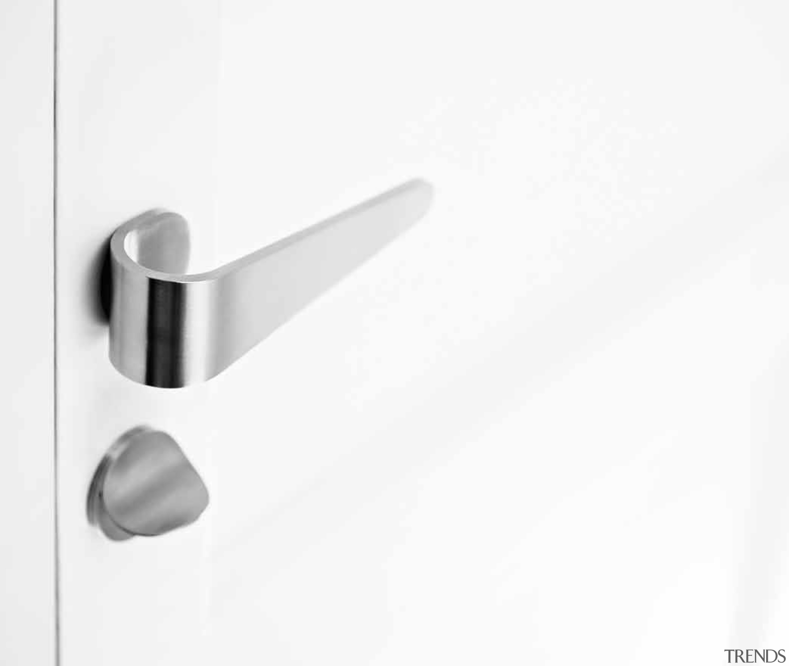 TB100 - Solid Lever Handle on Concealed Rose.TBWC50 black and white, door handle, hardware accessory, product, product design, tap, white