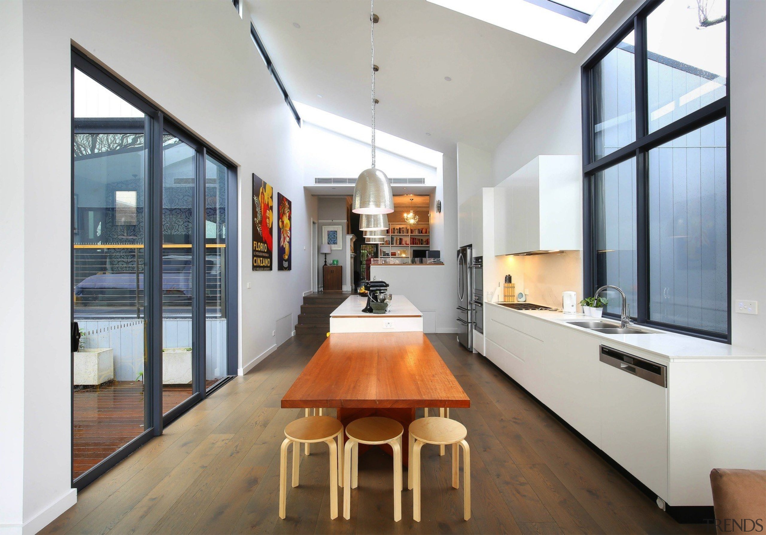 NS Studio architecture, ceiling, house, interior design, loft, gray