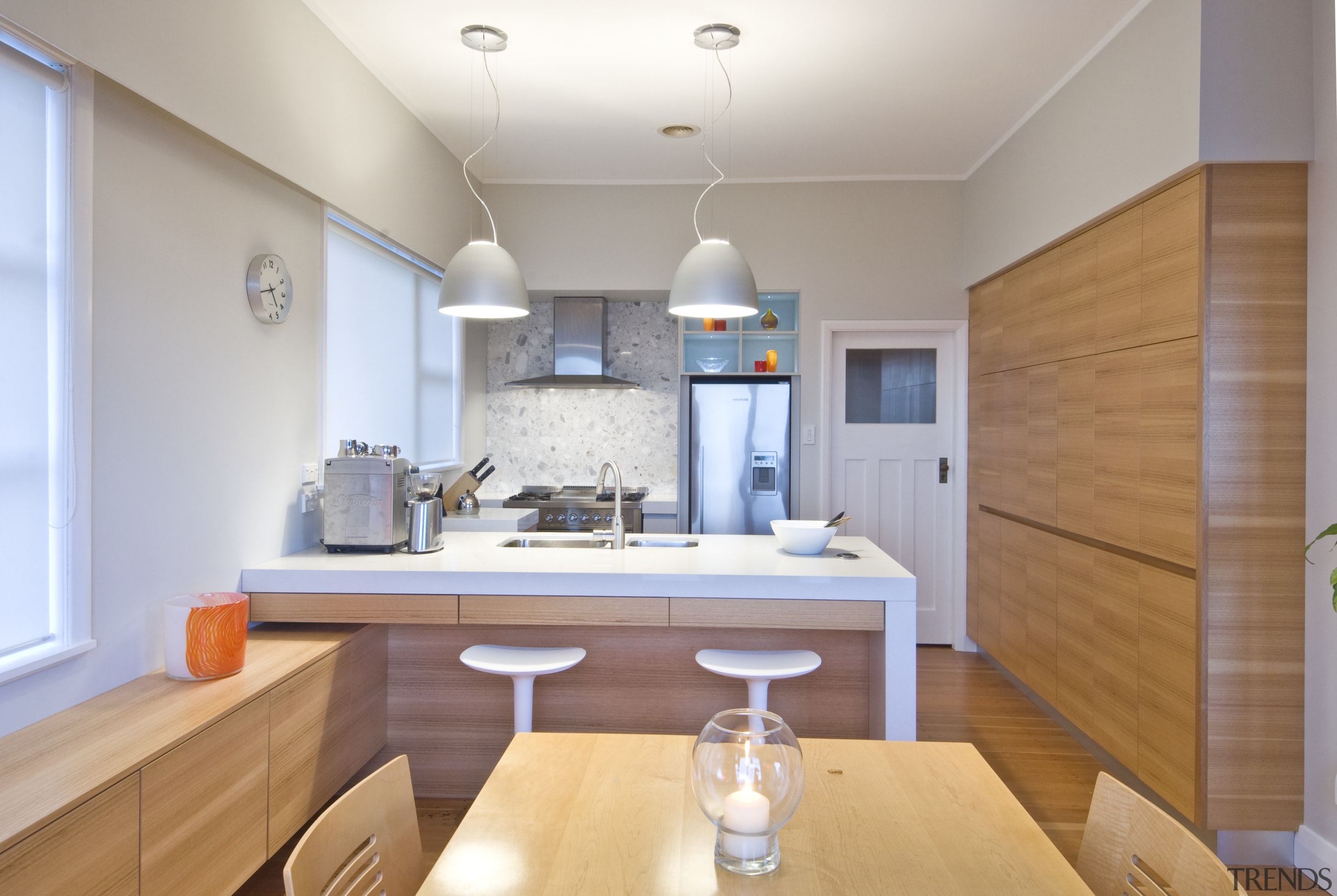 View of a kitchen designed by Pauline Stockwell cabinetry, ceiling, countertop, interior design, kitchen, property, real estate, room, gray